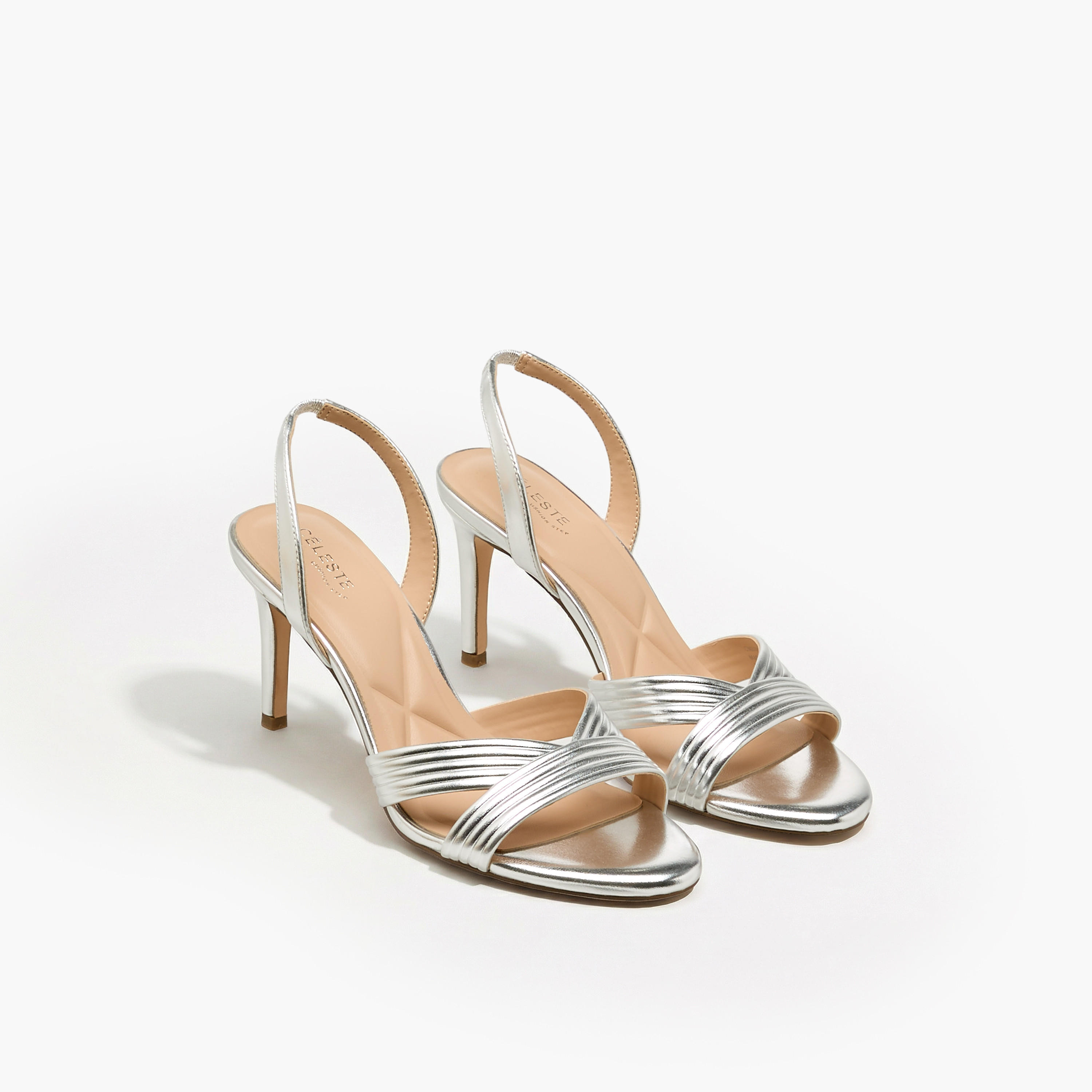 Celeste Women Textured Stiletto Heel Sandals-women-shoes-sandals-heeled-image-1
