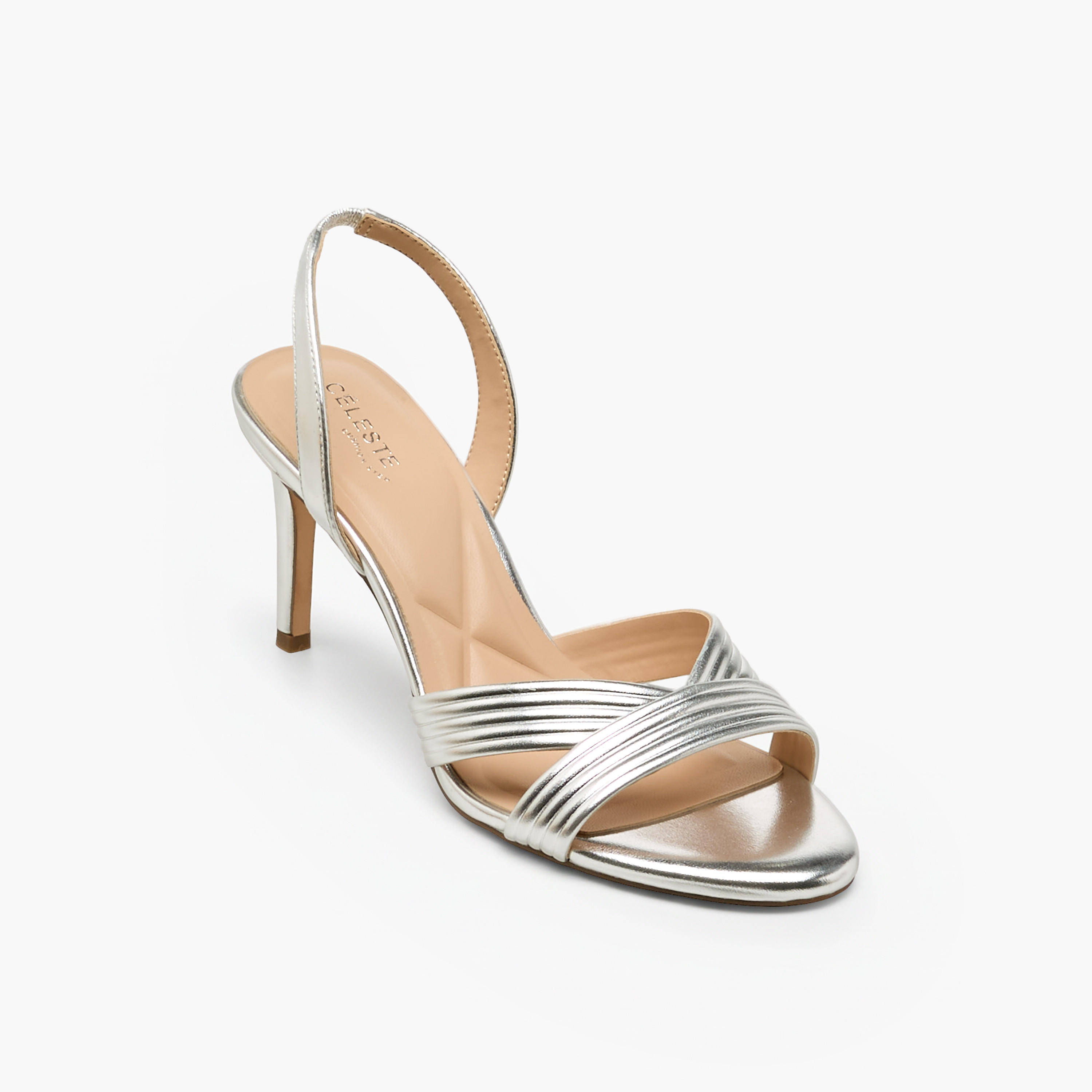 Celeste Women Textured Stiletto Heel Sandals-women-shoes-sandals-heeled-image-2