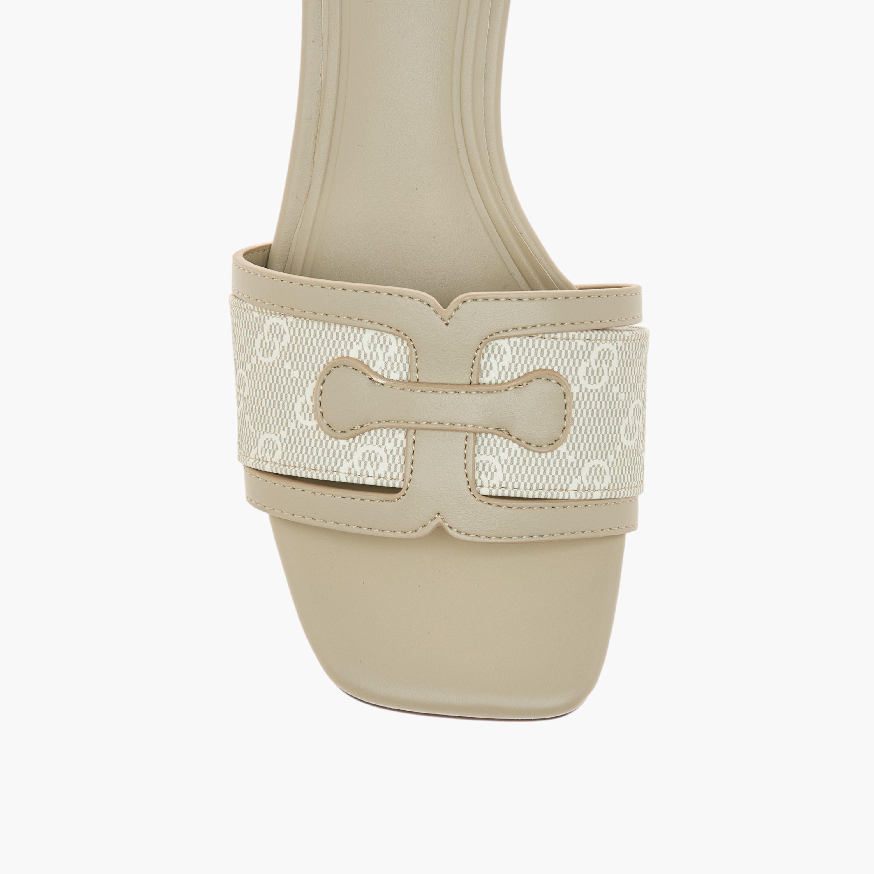 Celeste Women's Monogram Print Slip-On Sandals with Kitten Heels-women-shoes-sandals-heeled-image-4