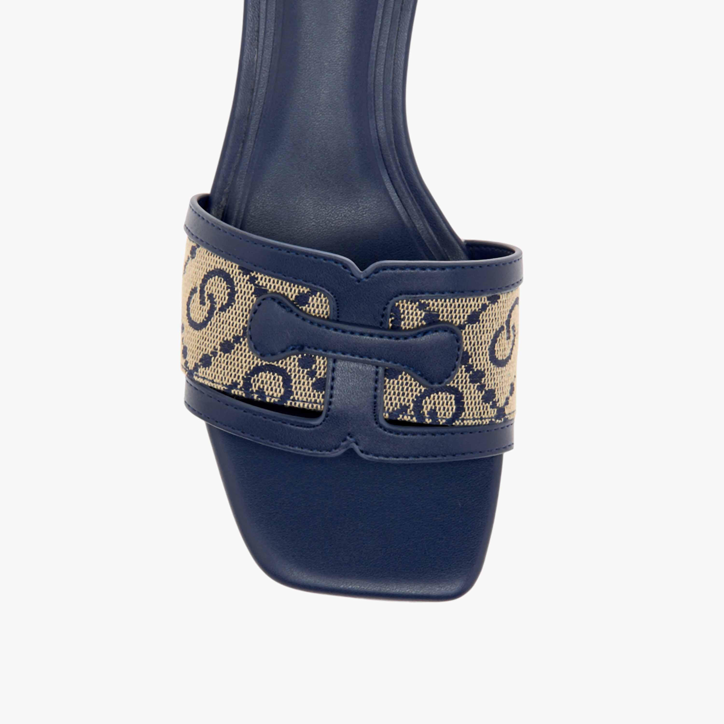 Celeste Women's Monogram Print Slip-On Sandals with Kitten Heels-women-shoes-sandals-heeled-image-4