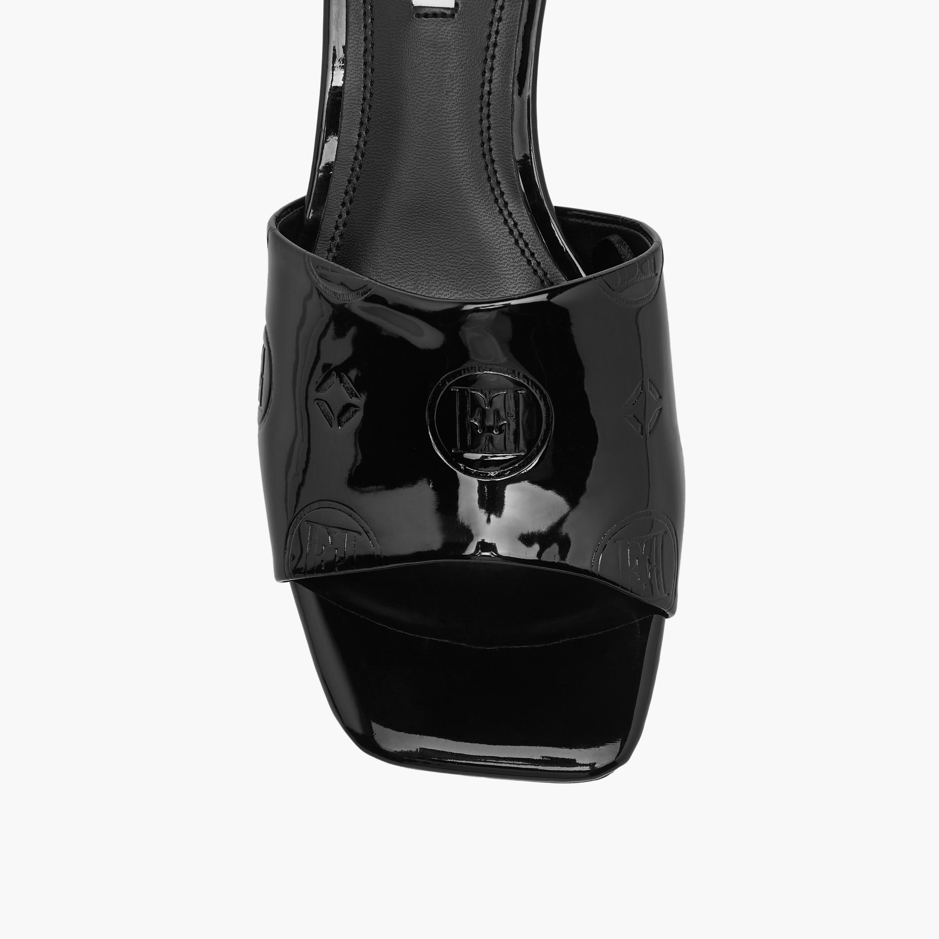 Elle Women's Logo Embossed Slip-On Sandals with Kitten Heels-women-shoes-heels-image-4