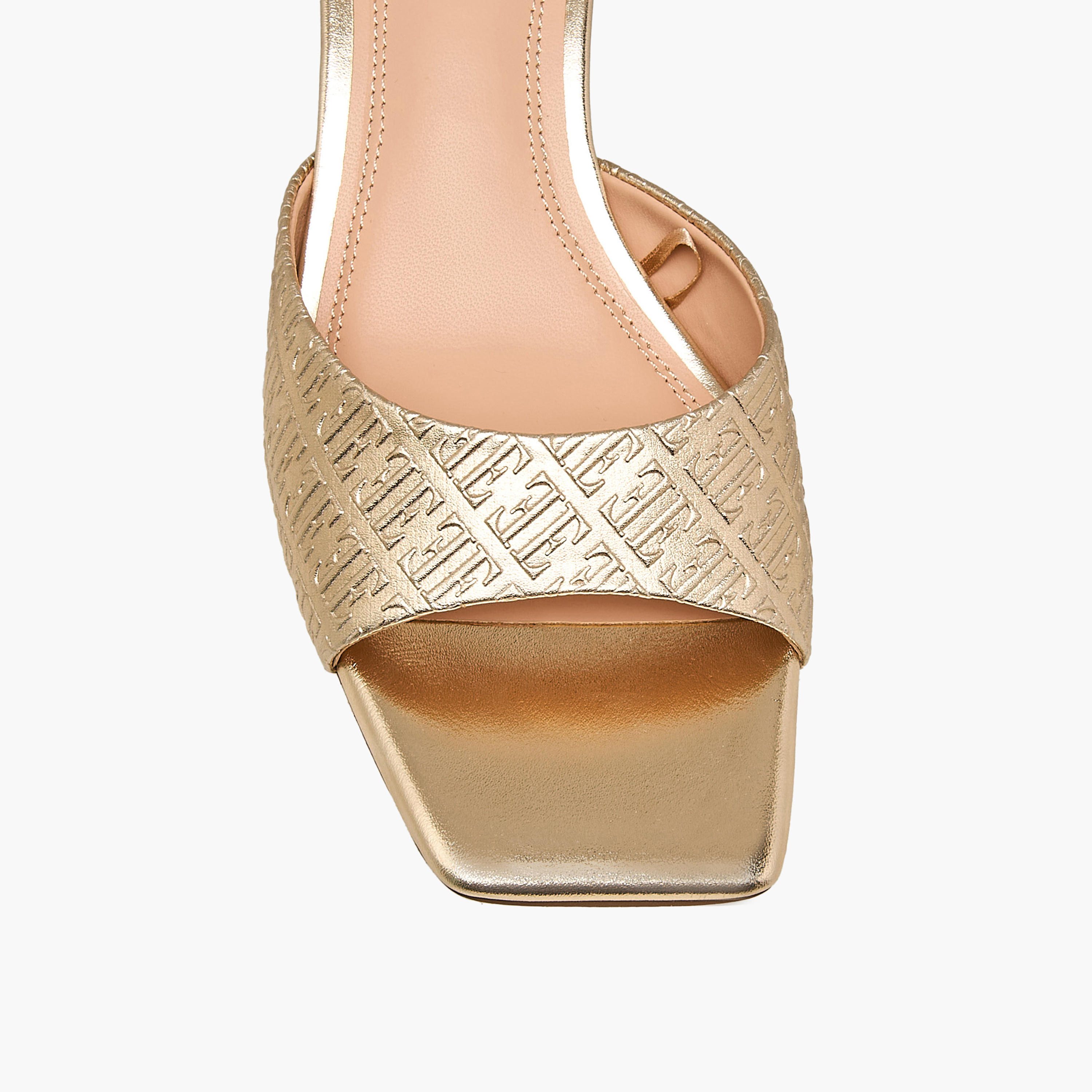 Elle Women Monogram Embossed Kitten Heel Sandals-women-shoes-sandals-heeled-image-4