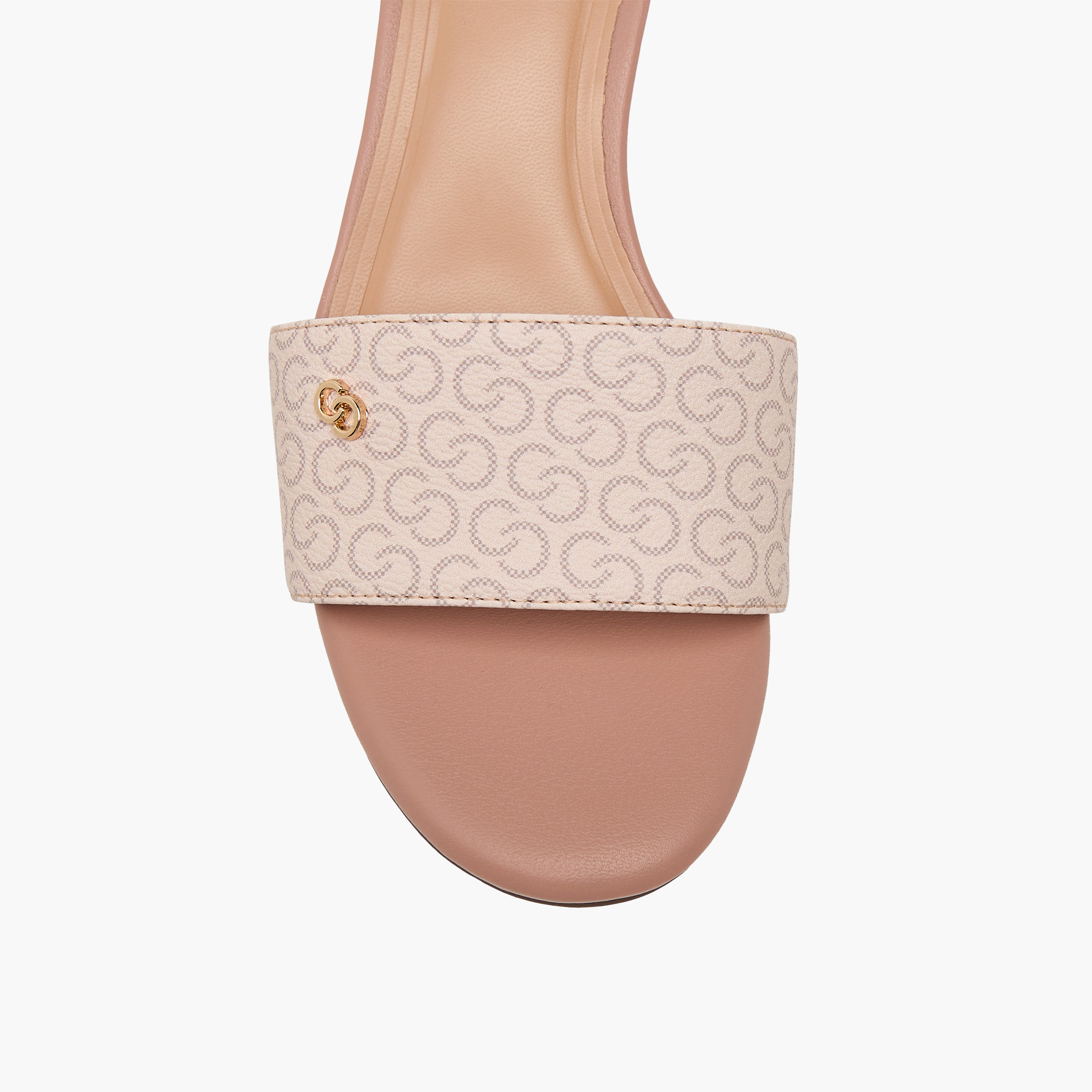 Celeste Women's Monogram Print Open Toe Sandals with Kitten Heels-women-shoes-sandals-heeled-image-4