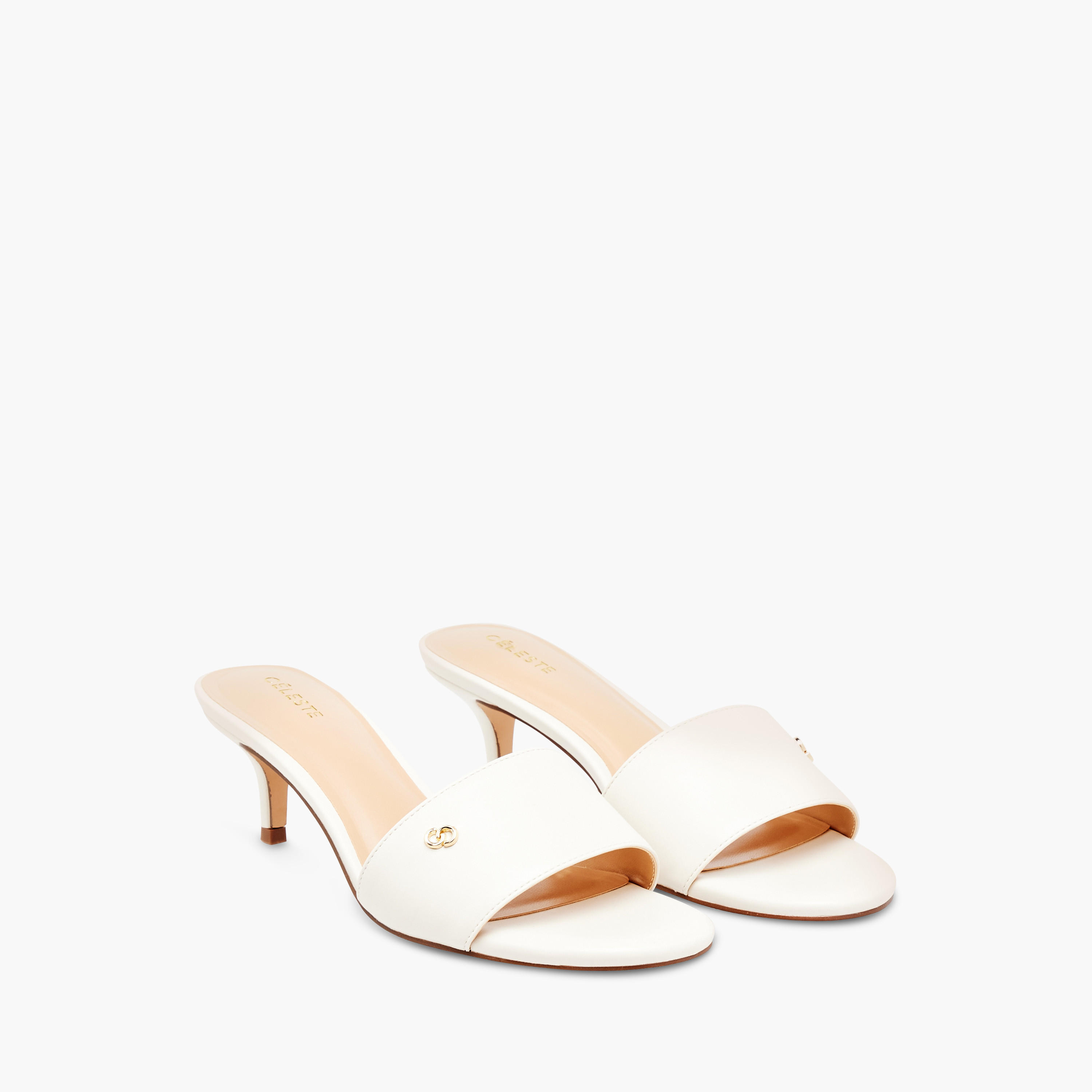 Celeste Women's Solid Slip-On Sandals with Kitten Heels-women-shoes-sandals-heeled-image-1