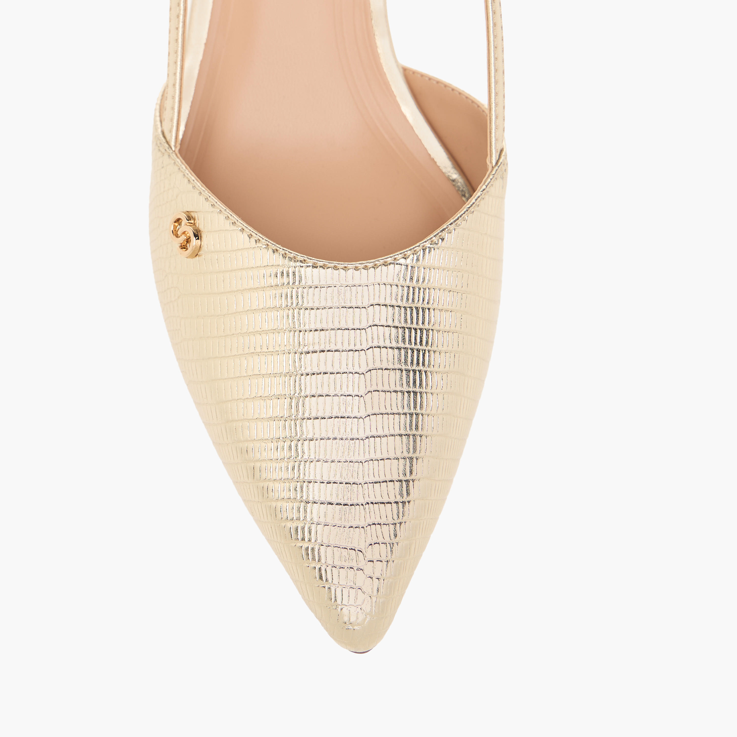 Celeste Women's Textured Slingback Shoes with Buckle Closure and Kitten Heels-women-shoes-heels-image-4