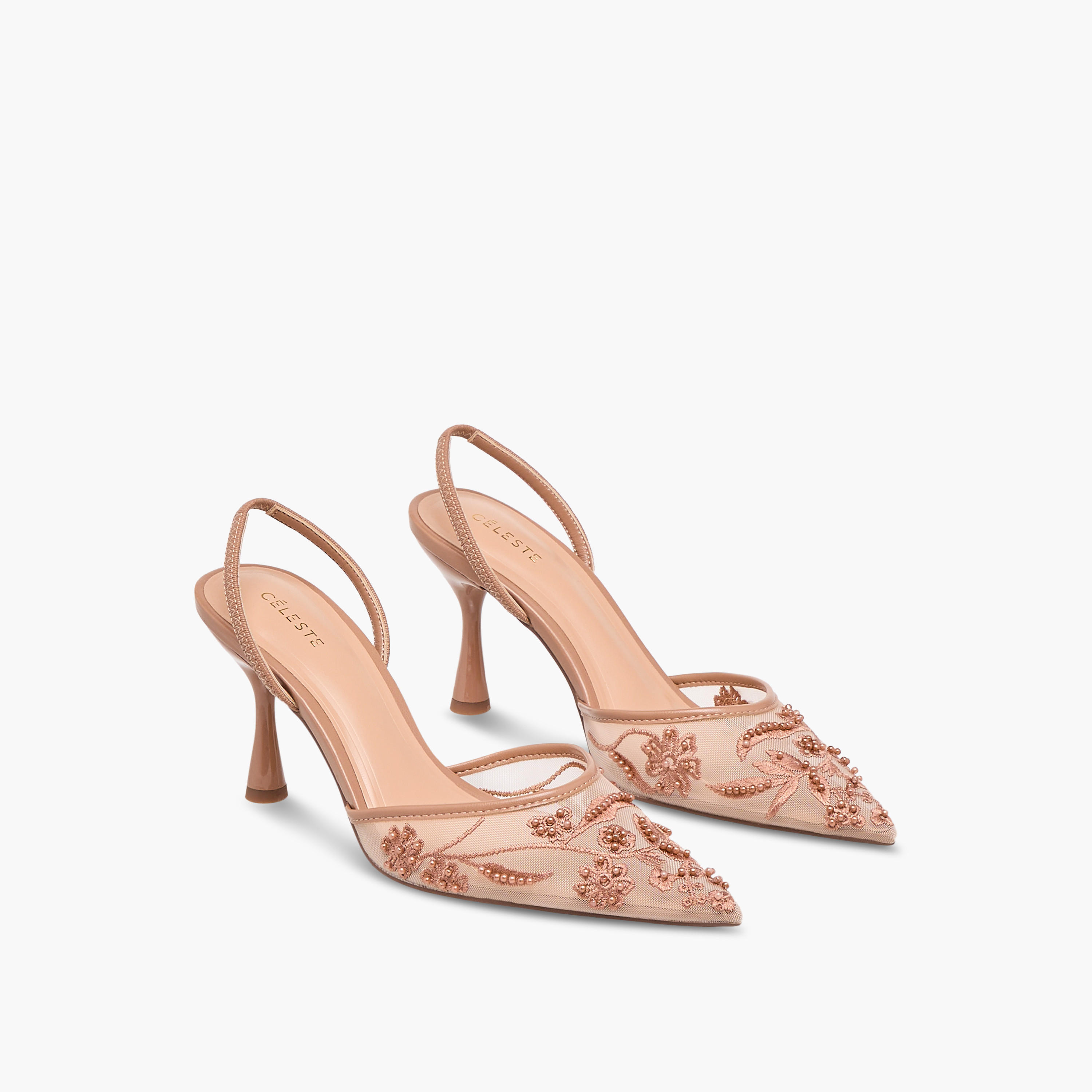 صندل بتزيينات زهرية وبحزام خلفي وكعب رفيع للنساء من سيليست-women-shoes-sandals-heeled-image-1