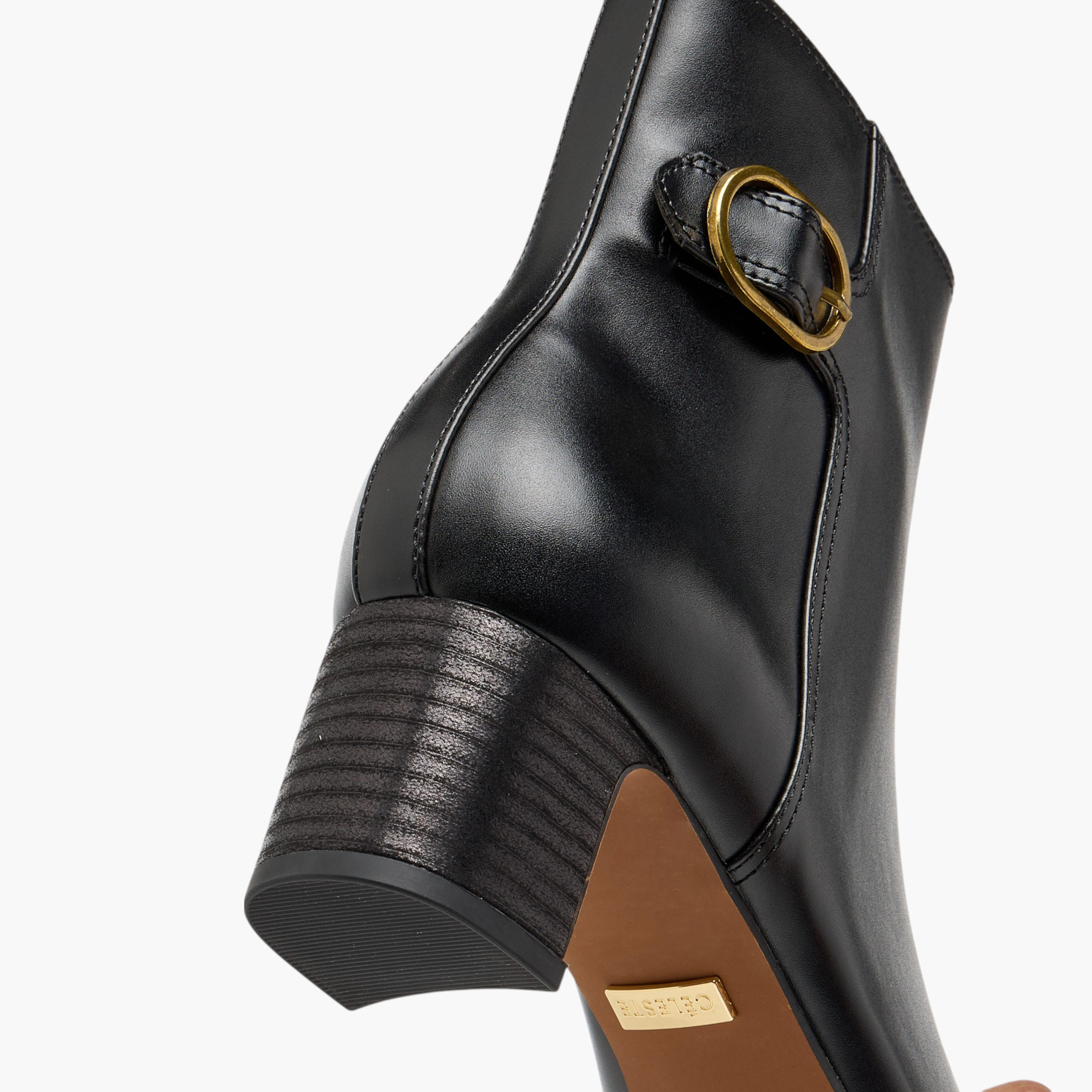 Celeste Women's Buckle Accent Ankle Boots with Block Heels and Zip Closure-women-shoes-boots-image-5