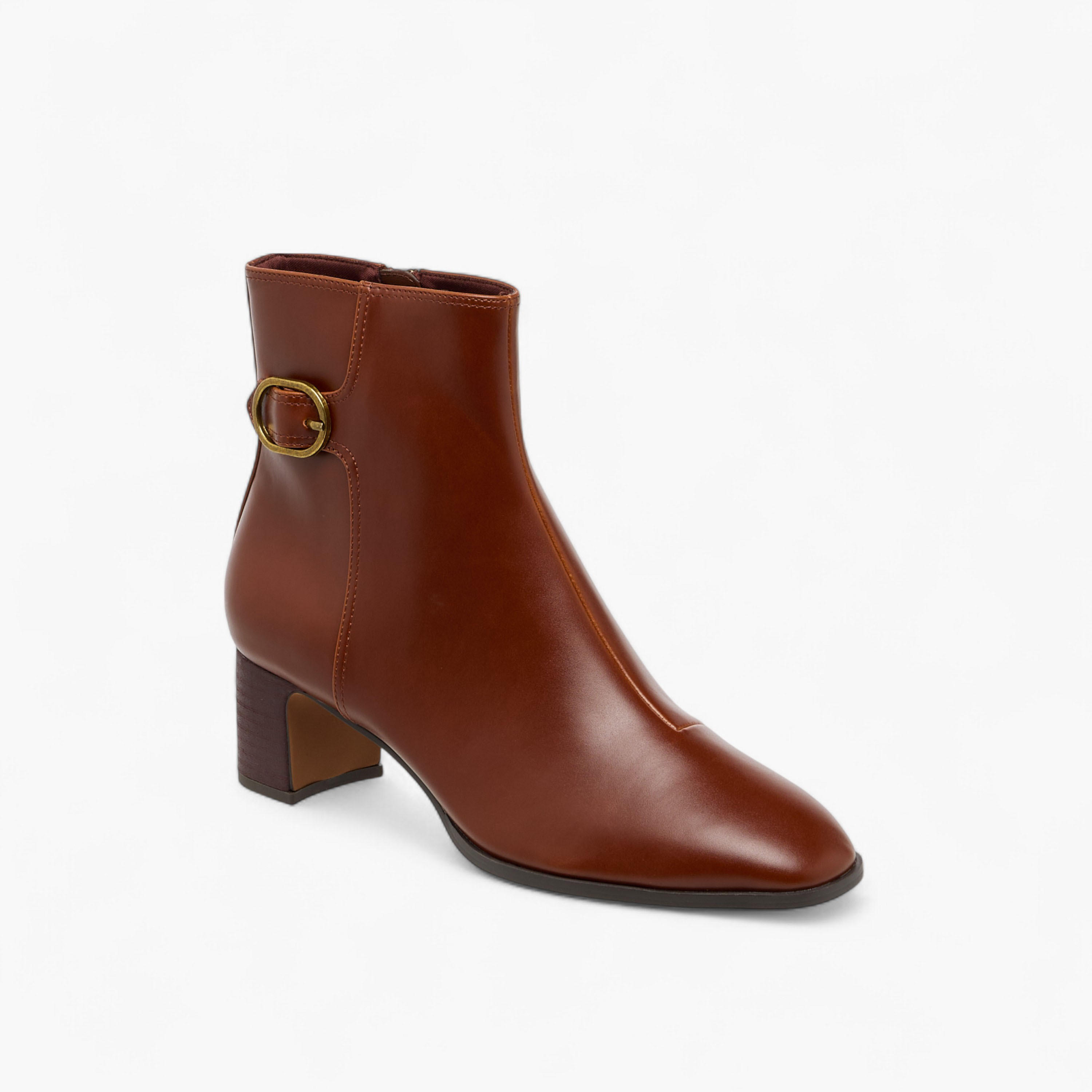 Celeste Women's Buckle Accent Ankle Boots with Block Heels and Zip Closure-women-shoes-boots-image-2