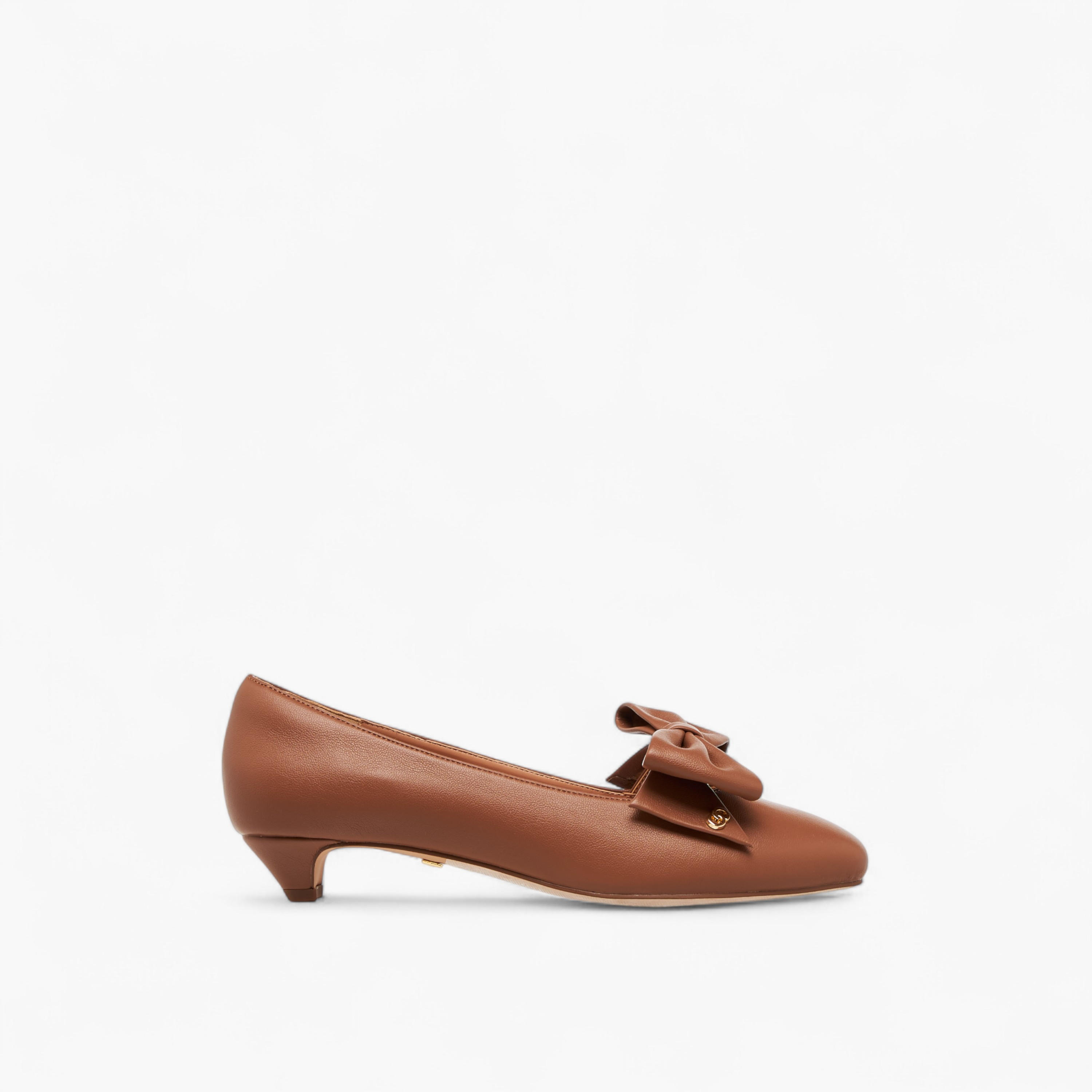 Celeste Women's Bow Accent Slip-On Ballerina Shoes with Kitten Heels-women-shoes-ballerinas-image-3