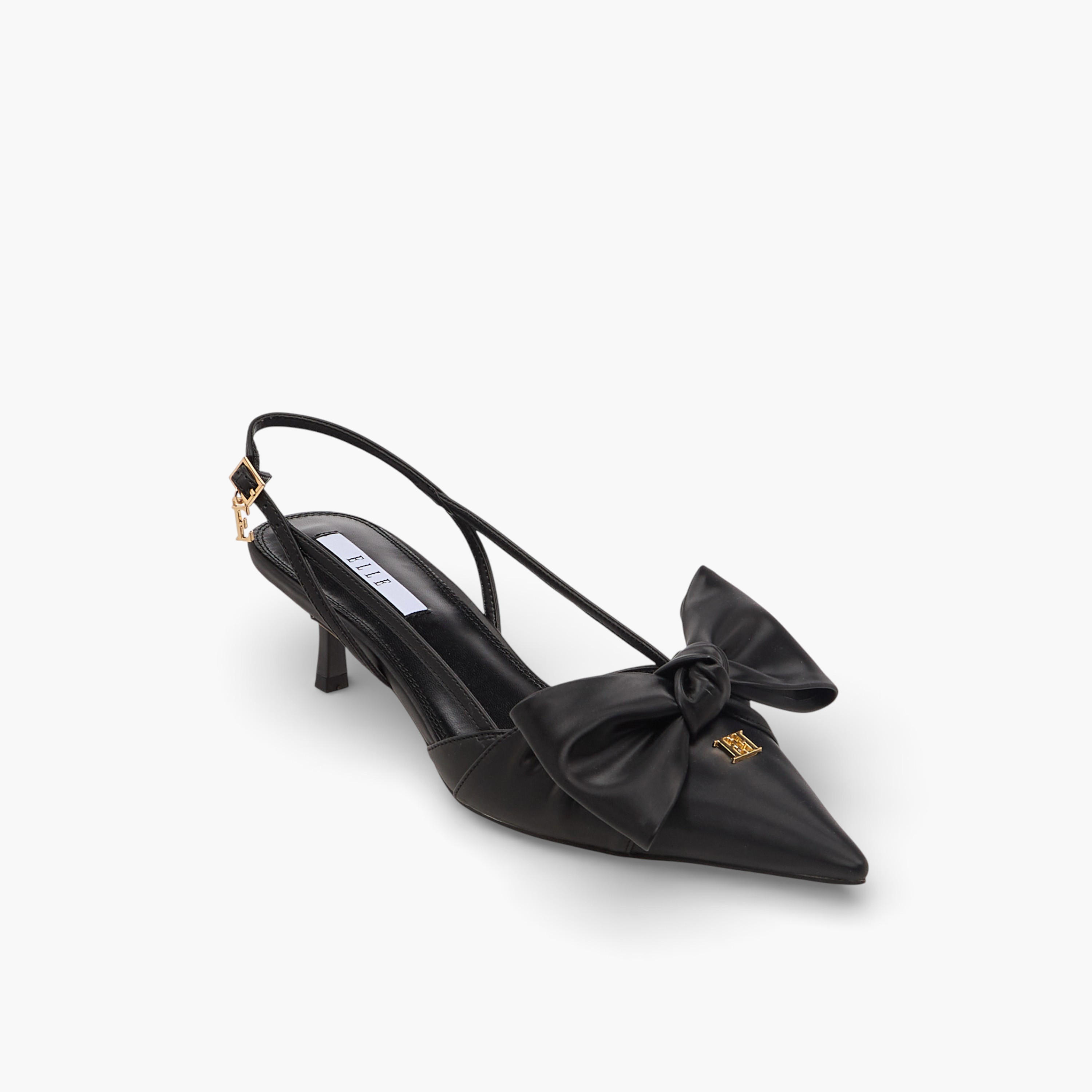 Elle Women Kitten Heel Backstrap Shoes-women-shoes-heels-image-2