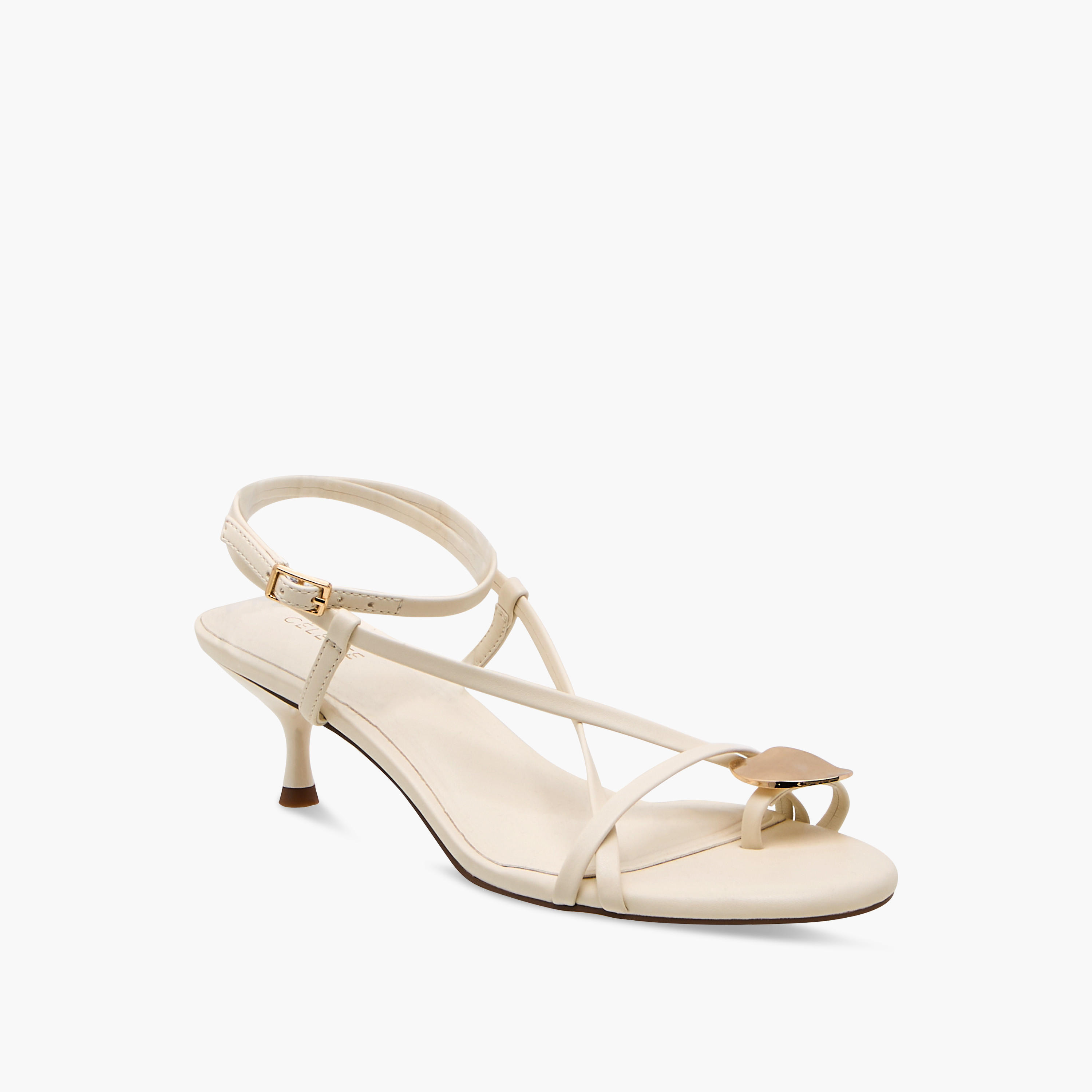 Celeste Women's Solid Slingback Sandals with Kitten Heels and Buckle Closure-women-shoes-sandals-heeled-image-2