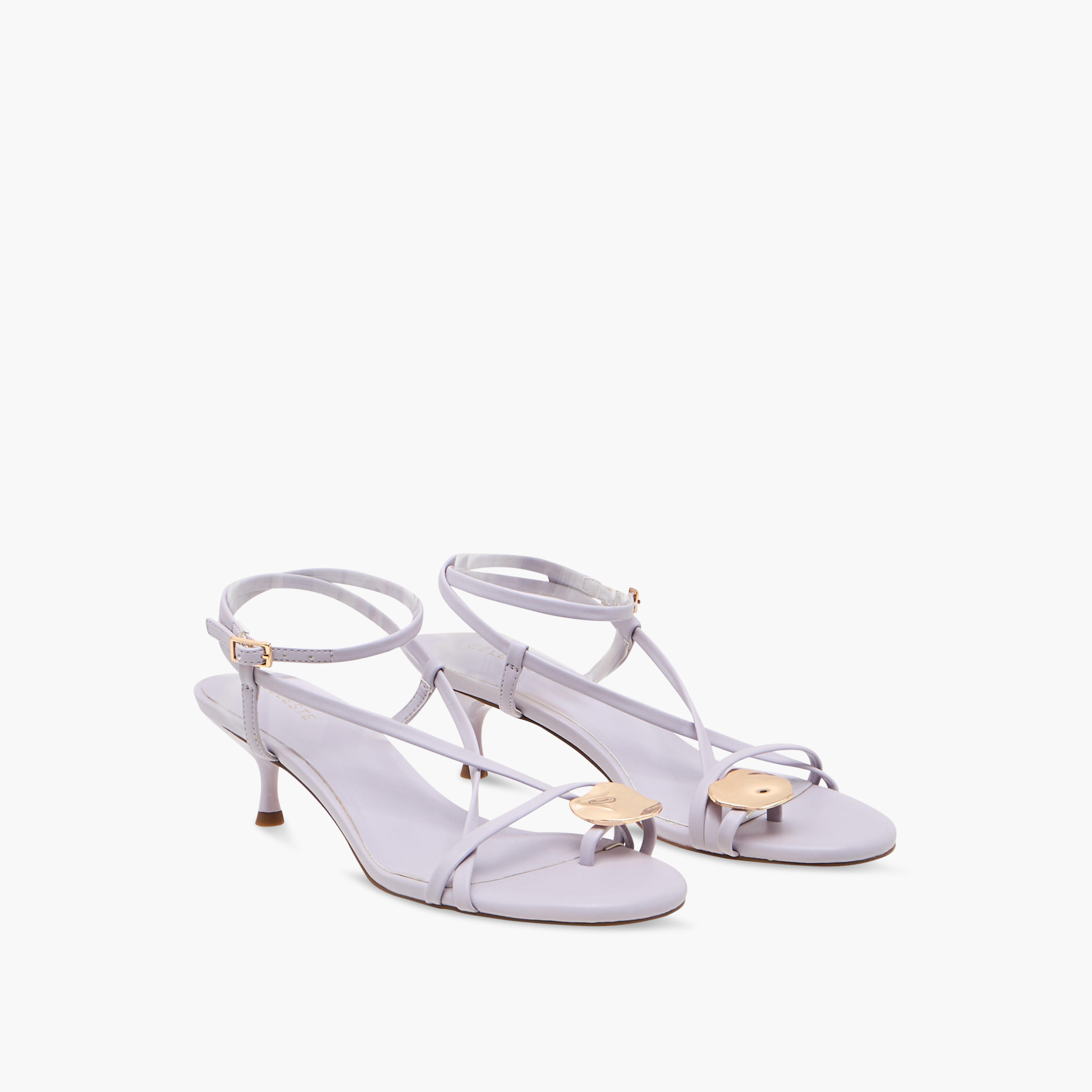 Celeste Women's Solid Slingback Sandals with Kitten Heels and Buckle Closure-women-shoes-sandals-heeled-image-1