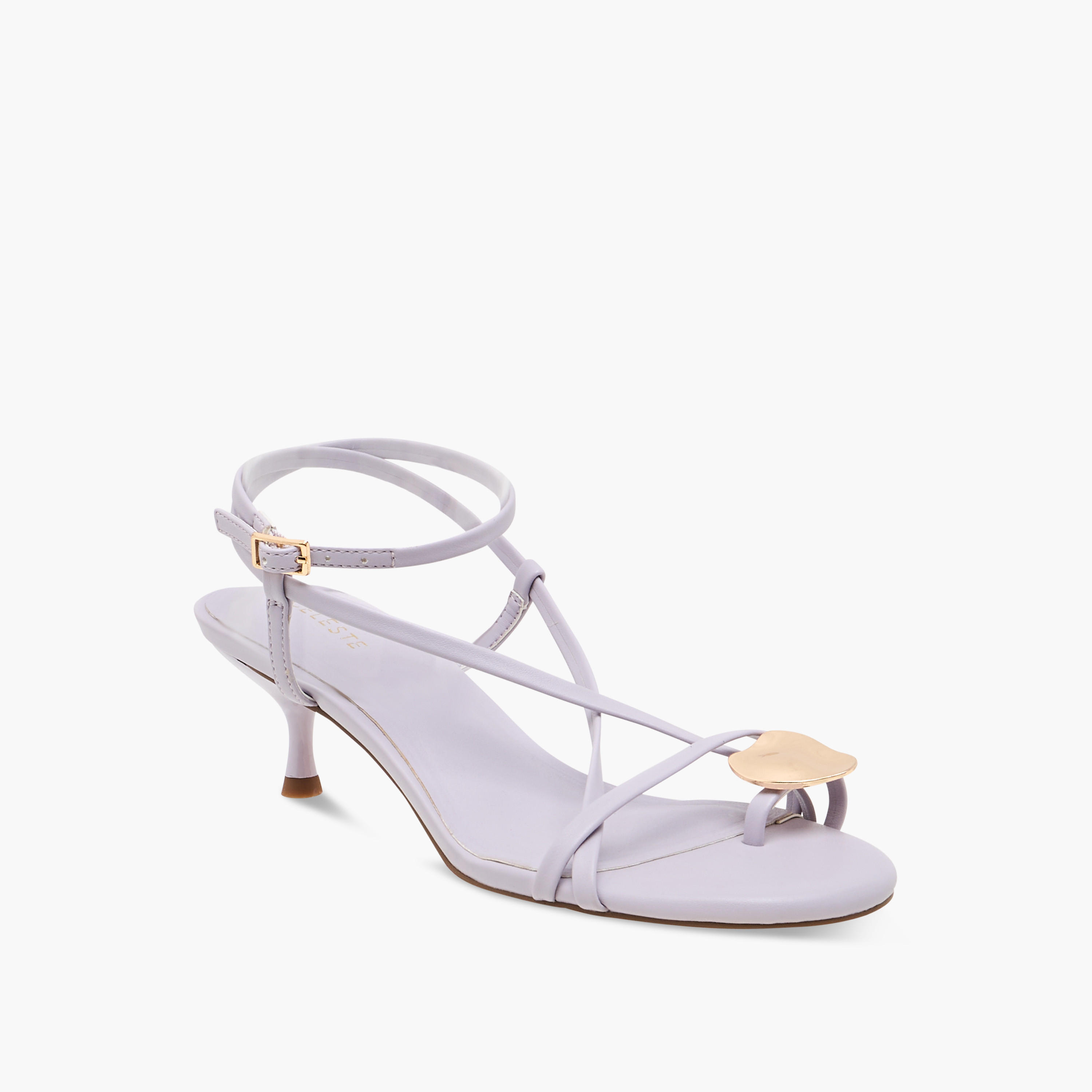 Celeste Women's Solid Slingback Sandals with Kitten Heels and Buckle Closure-women-shoes-sandals-heeled-image-2
