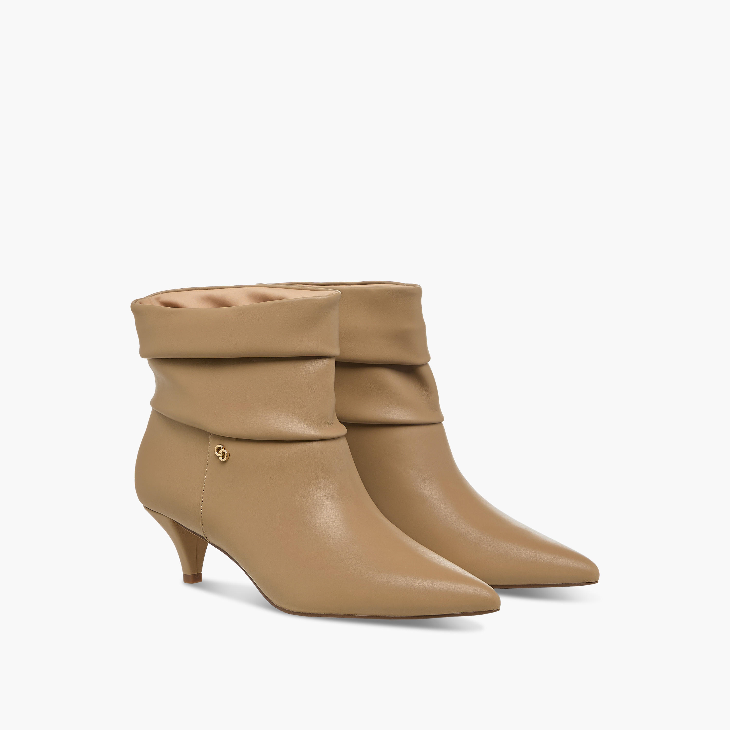 Celeste Women's Ruched Detail Ankle Boots with Kitten Heels-women-shoes-boots-image-1