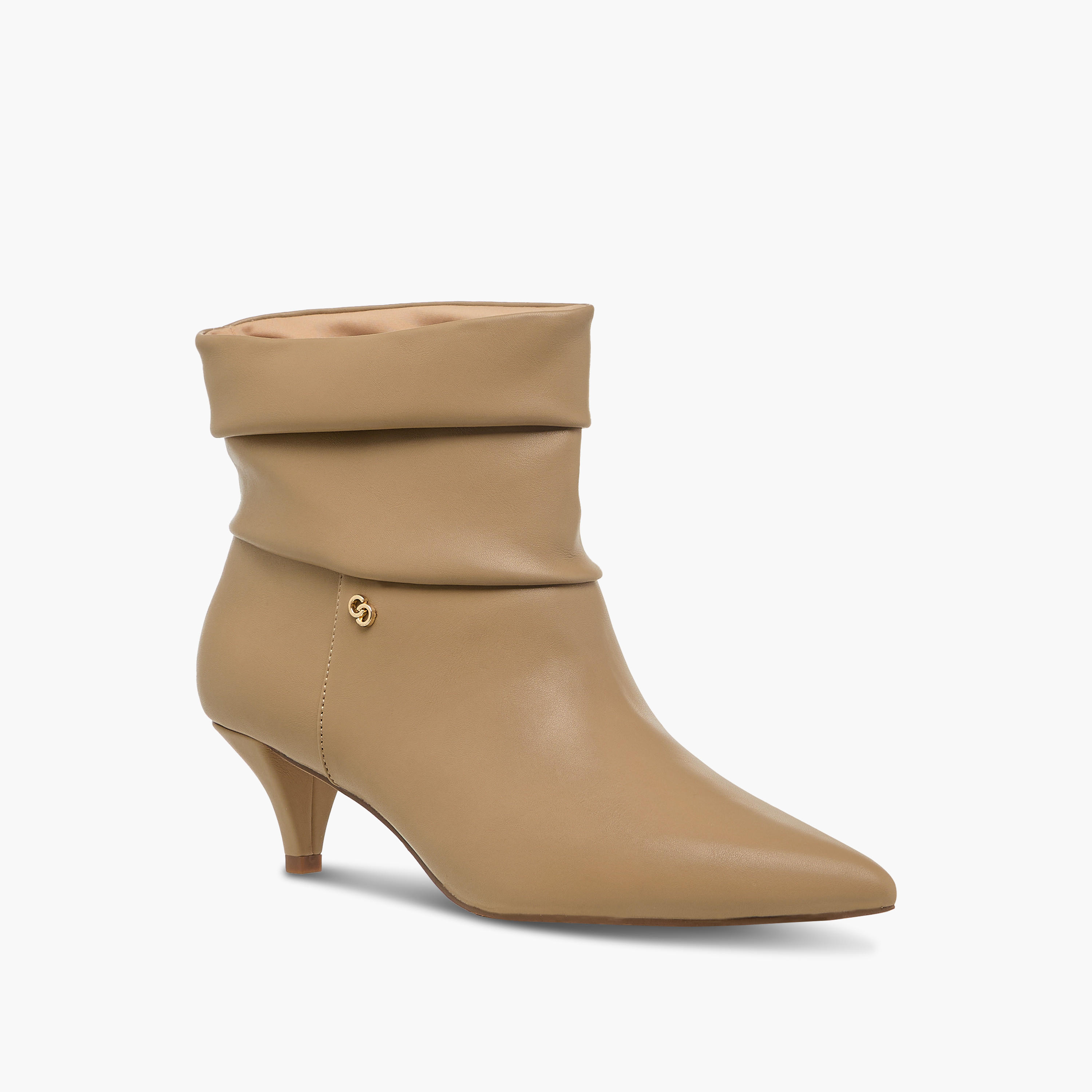 Celeste Women's Ruched Detail Ankle Boots with Kitten Heels-women-shoes-boots-image-2