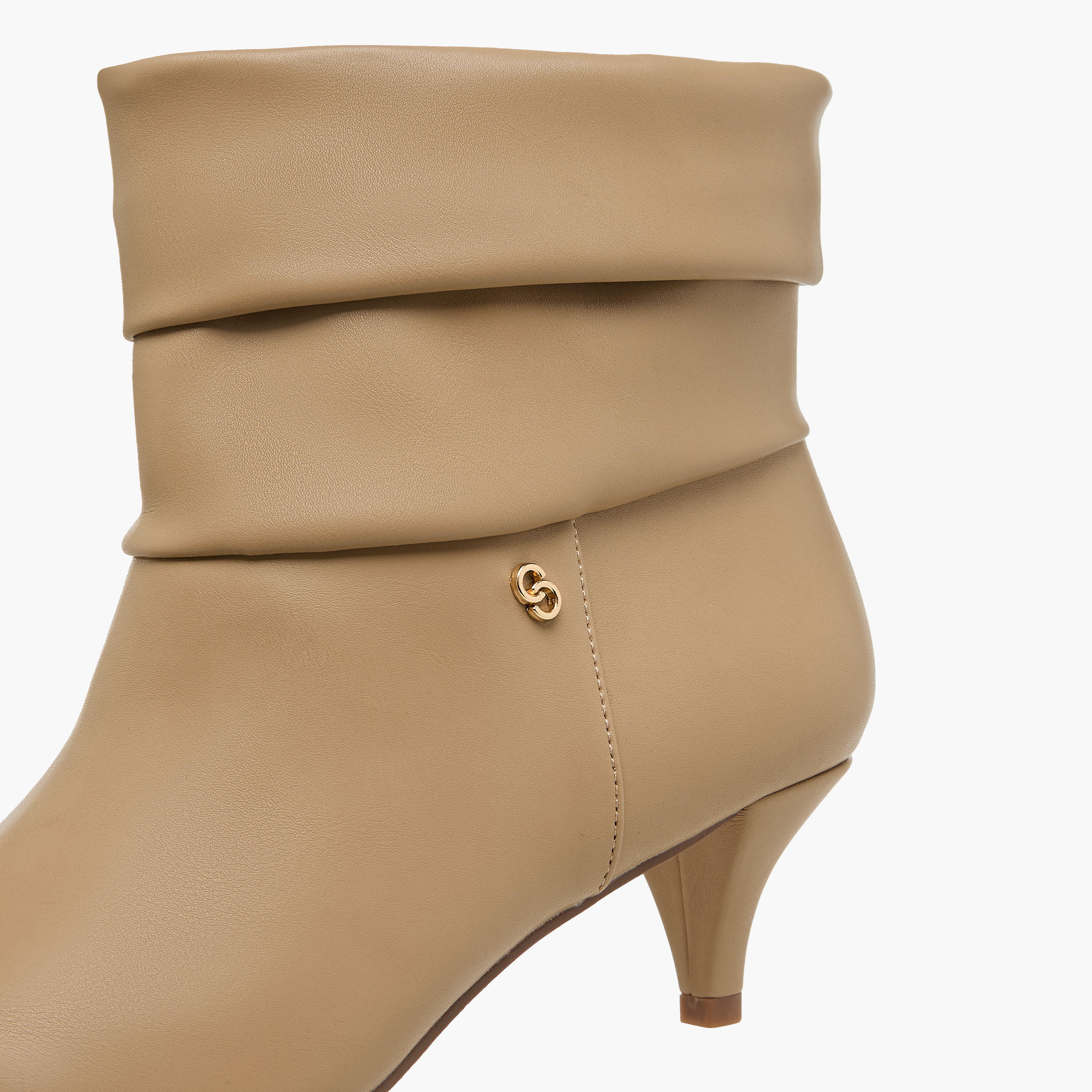 Celeste Women's Ruched Detail Ankle Boots with Kitten Heels-women-shoes-boots-image-4