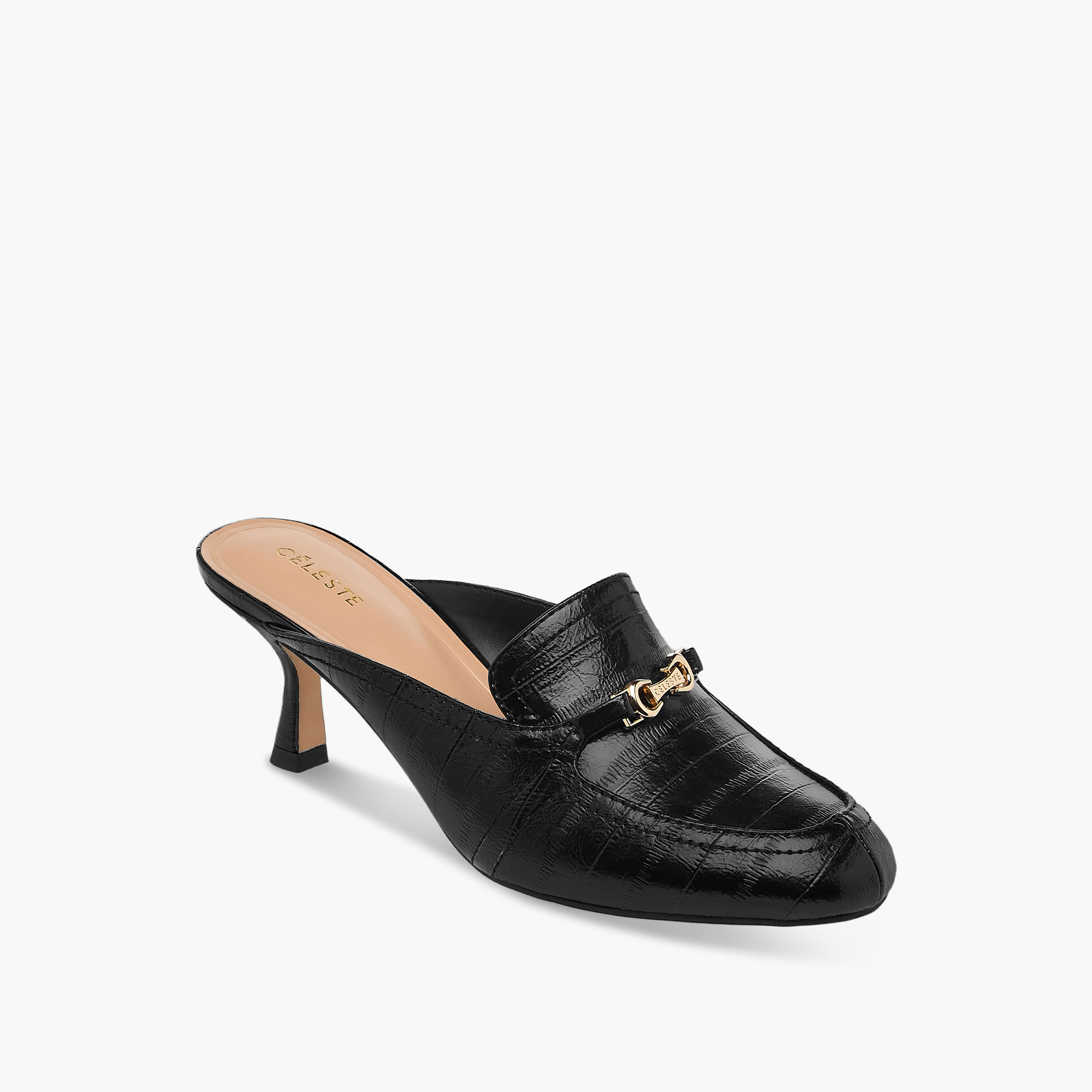 Celeste Women's Metal Accent Slip-On Mules with Kitten Heels-women-shoes-heels-image-2