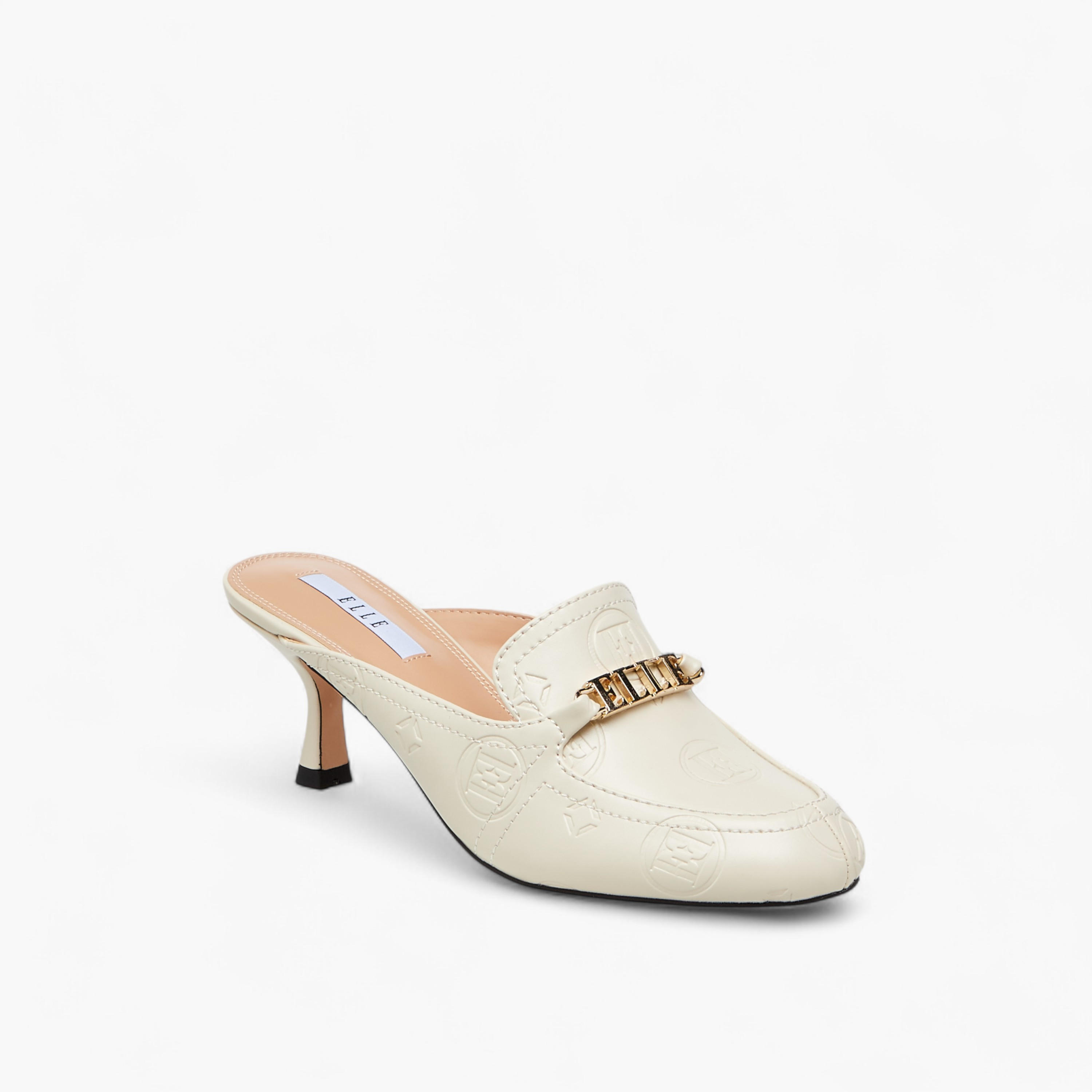 Elle Monogram Embossed Mules with Kitten Heels-women-shoes-heels-image-2
