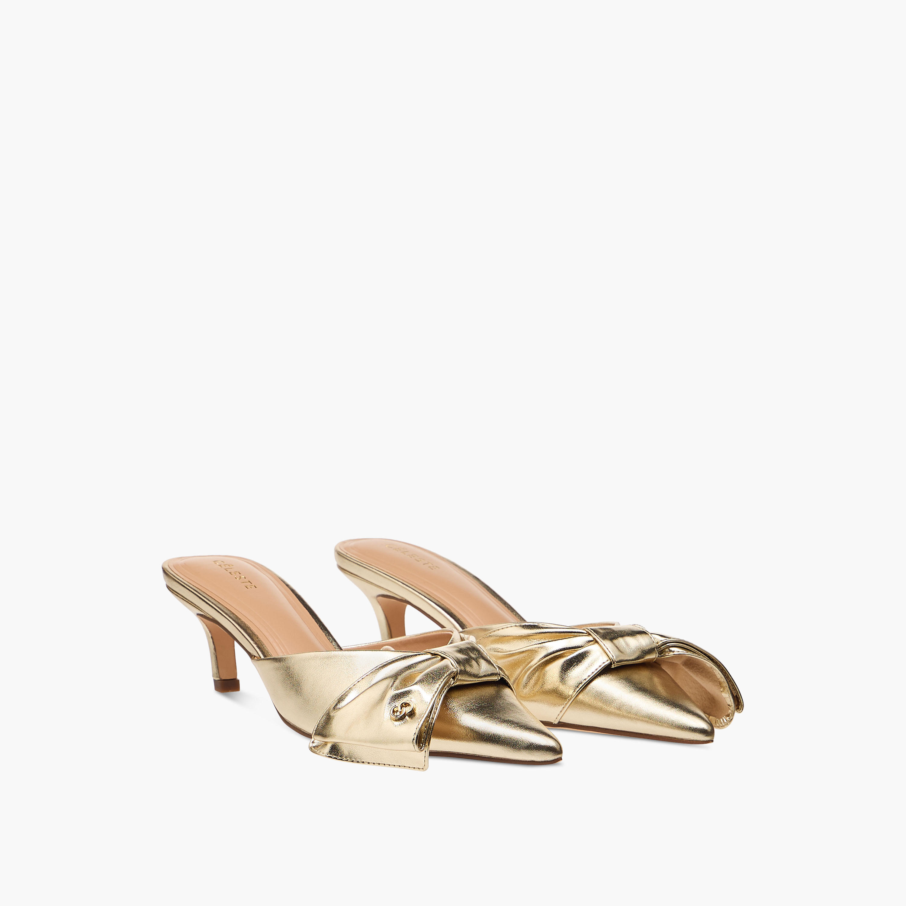 Celeste Women's Bow Accent Slip-On Shoes with Kitten Heels-women-shoes-heels-image-1