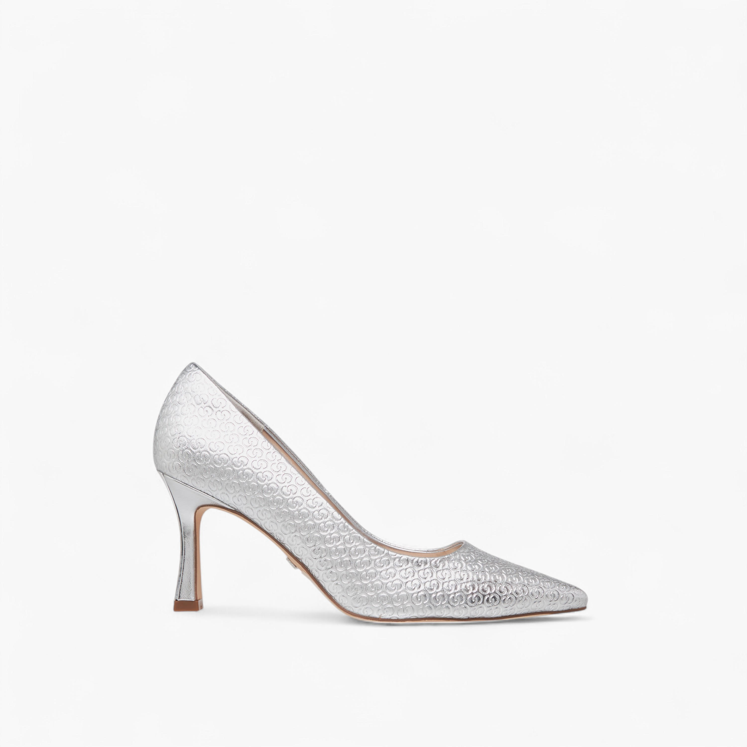 Celeste Women's Monogram Textured Slip-On Pumps with Stiletto Heels-women-shoes-heels-image-3