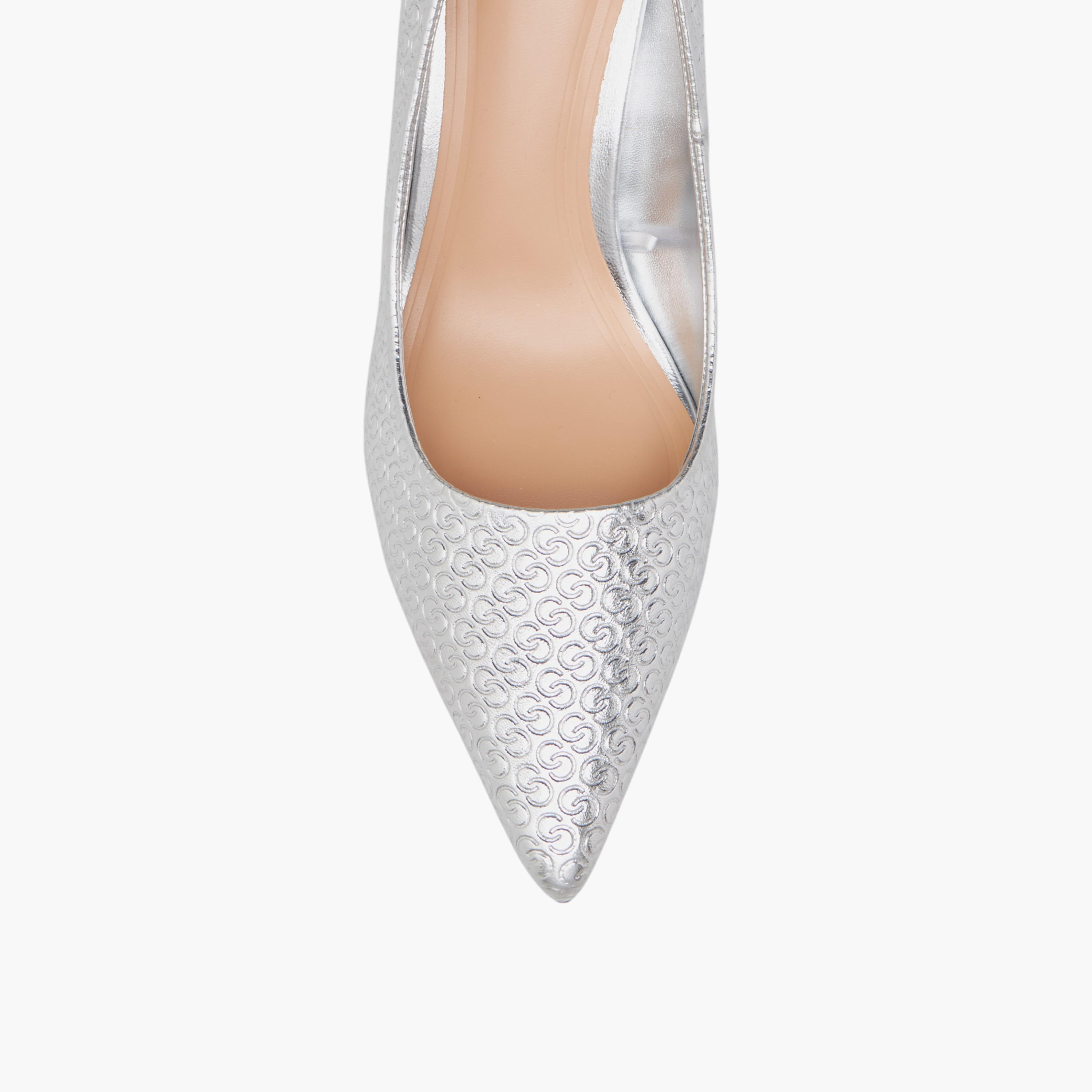 Celeste Women's Monogram Textured Slip-On Pumps with Stiletto Heels-women-shoes-heels-image-4