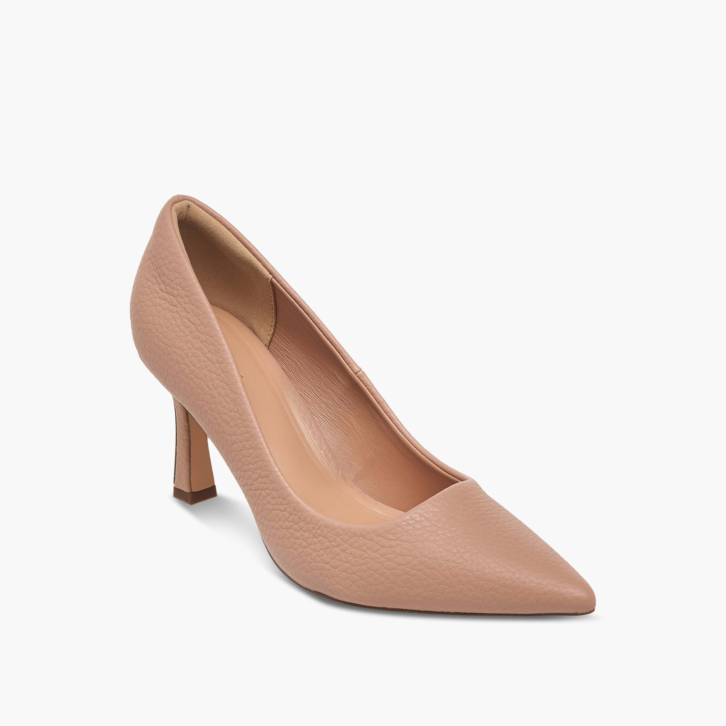 Celeste Women's Textured Pointed Toe Pumps with Stiletto Heels-women-shoes-heels-image-2