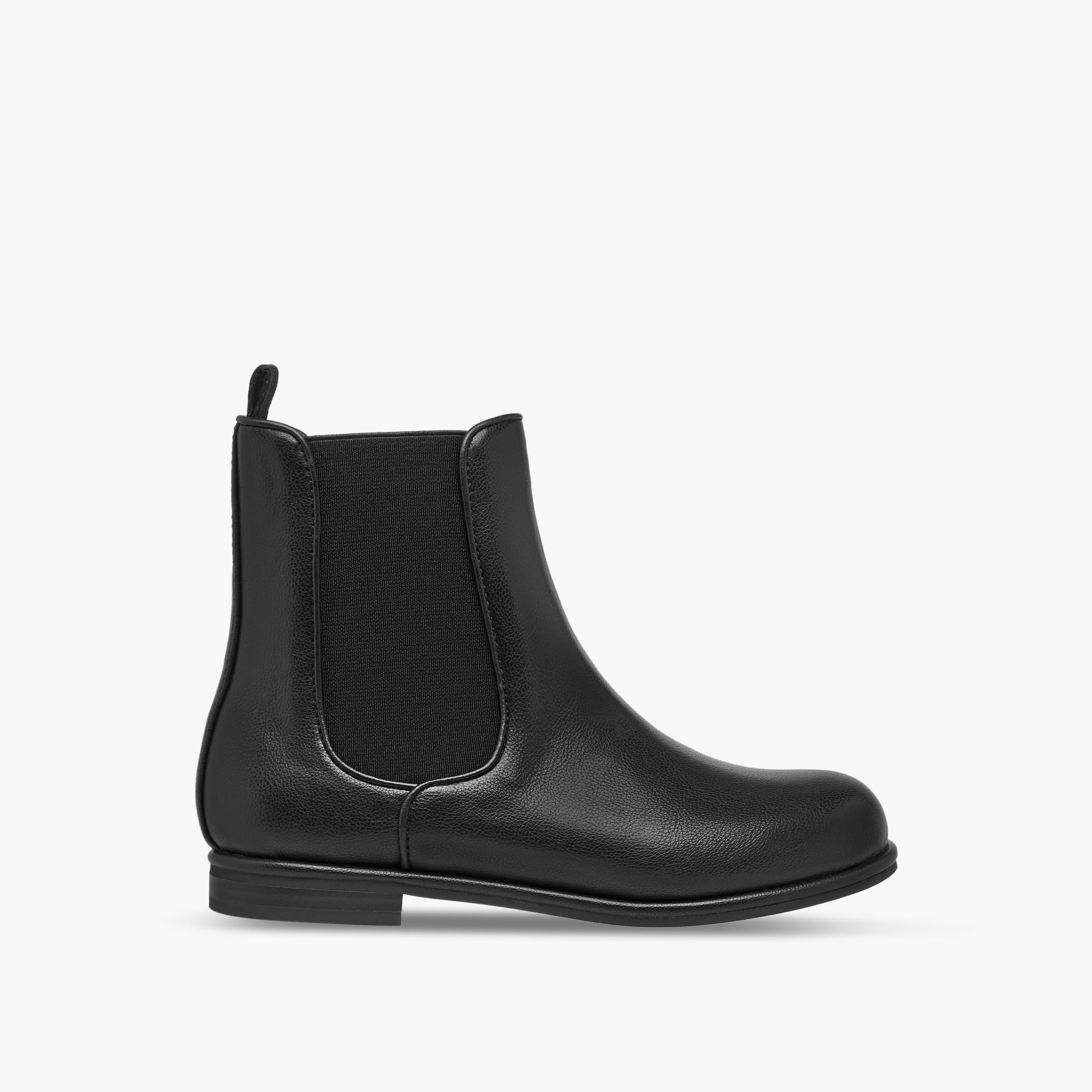 Little Missy Solid High Cut Slip-On Boots with Pull Tabs-girls-shoes-boots-image-3