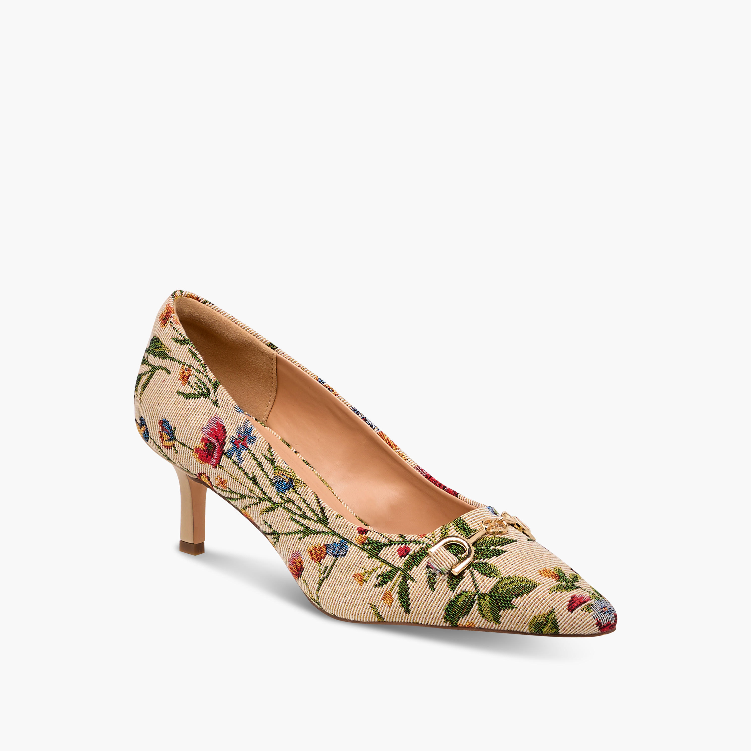 Celeste Women's Floral Print Slip-On Pumps with Stiletto Heels-women-shoes-heels-image-2