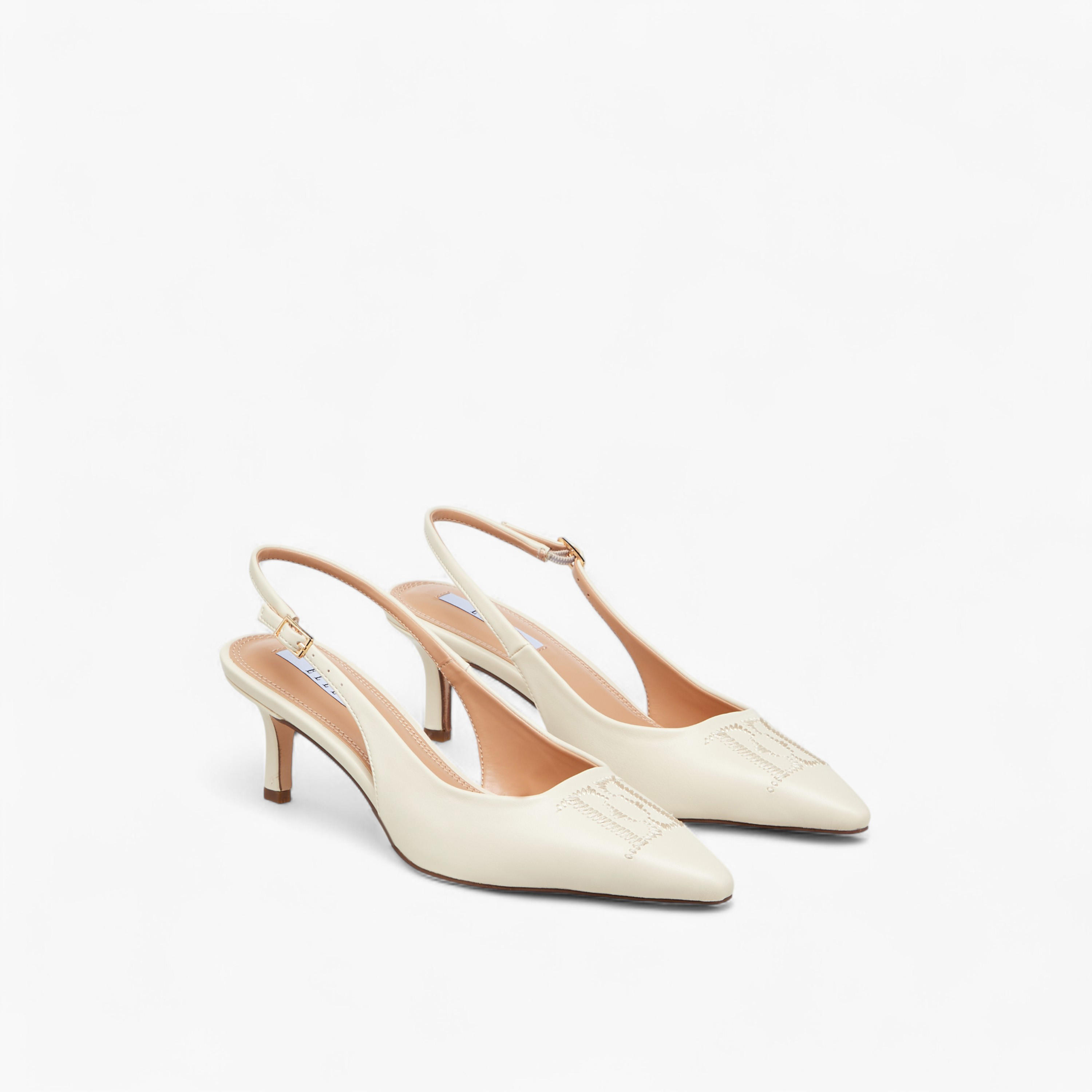 Elle Women's Pointed Toe Shoes with Stiletto Heels and Buckle Closure-women-shoes-heels-image-1