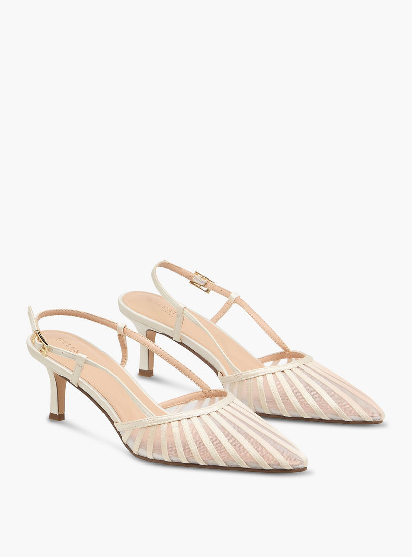 Celeste Women Striped Kitten Heel Shoes-women-shoes-heels-image-1