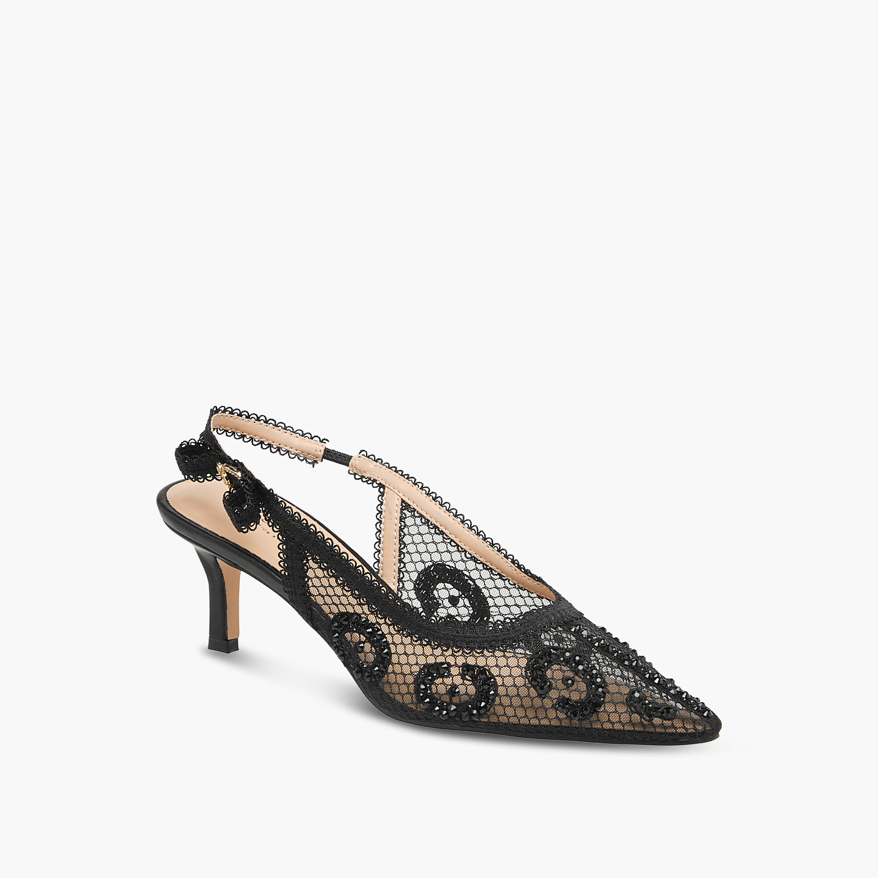حذاء مزين بكعب صغير وحزام خلفي للنساء من سيليست-women-shoes-heels-image-2