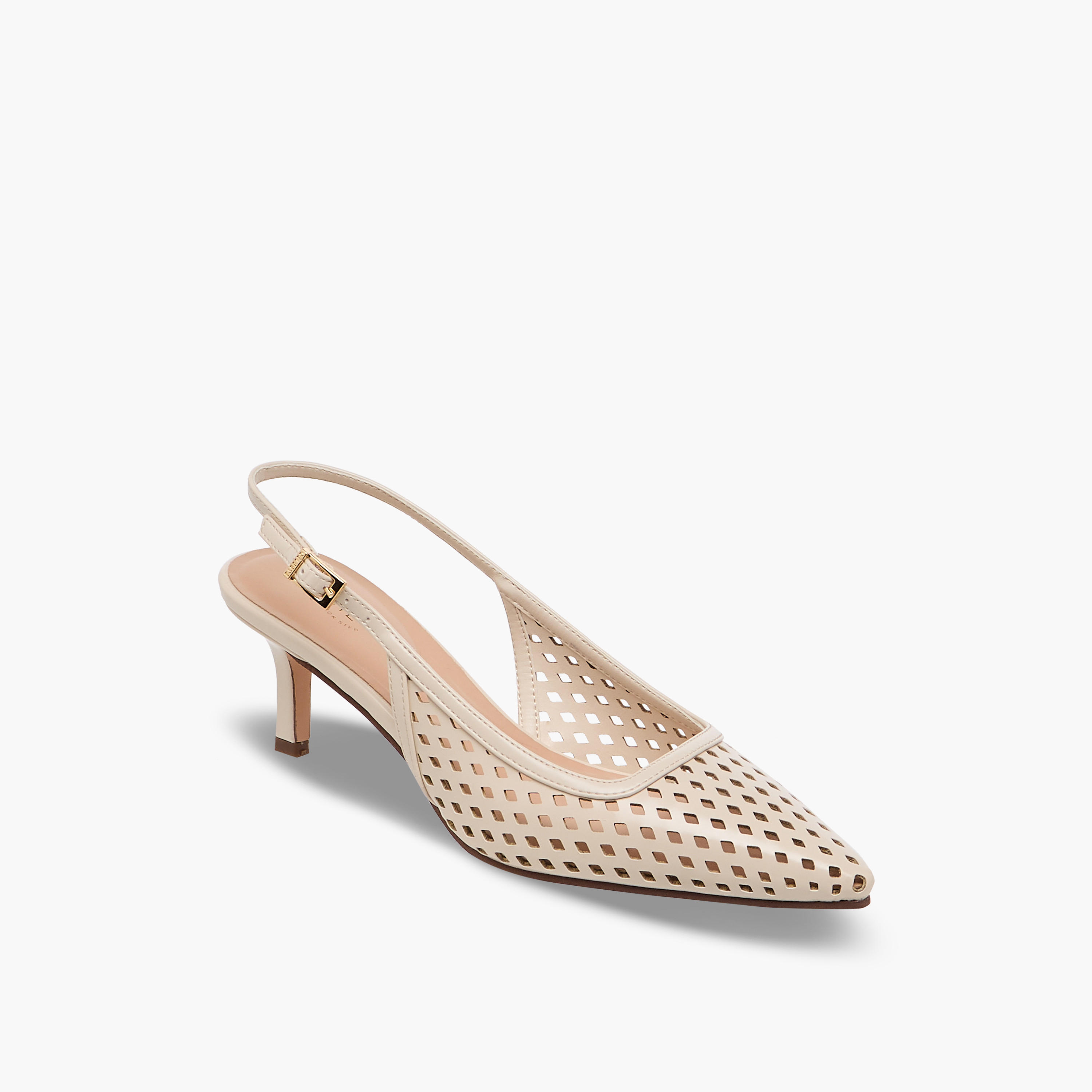 Celeste Women Laser Cut Detail Kitten Heel Slingback Shoes-women-shoes-heels-image-2