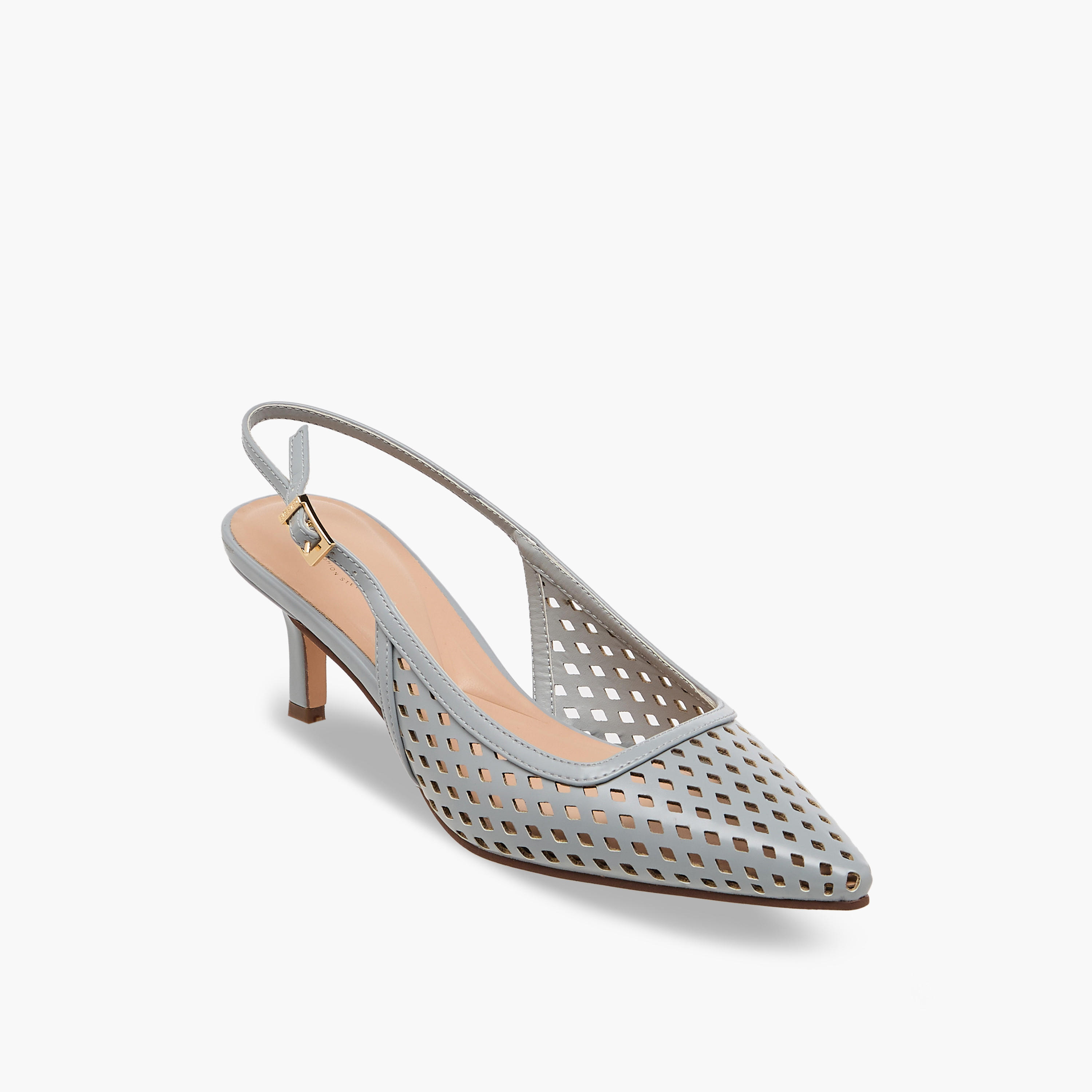 Celeste Women Laser Cut Detail Kitten Heel Slingback Shoes-women-shoes-heels-image-2