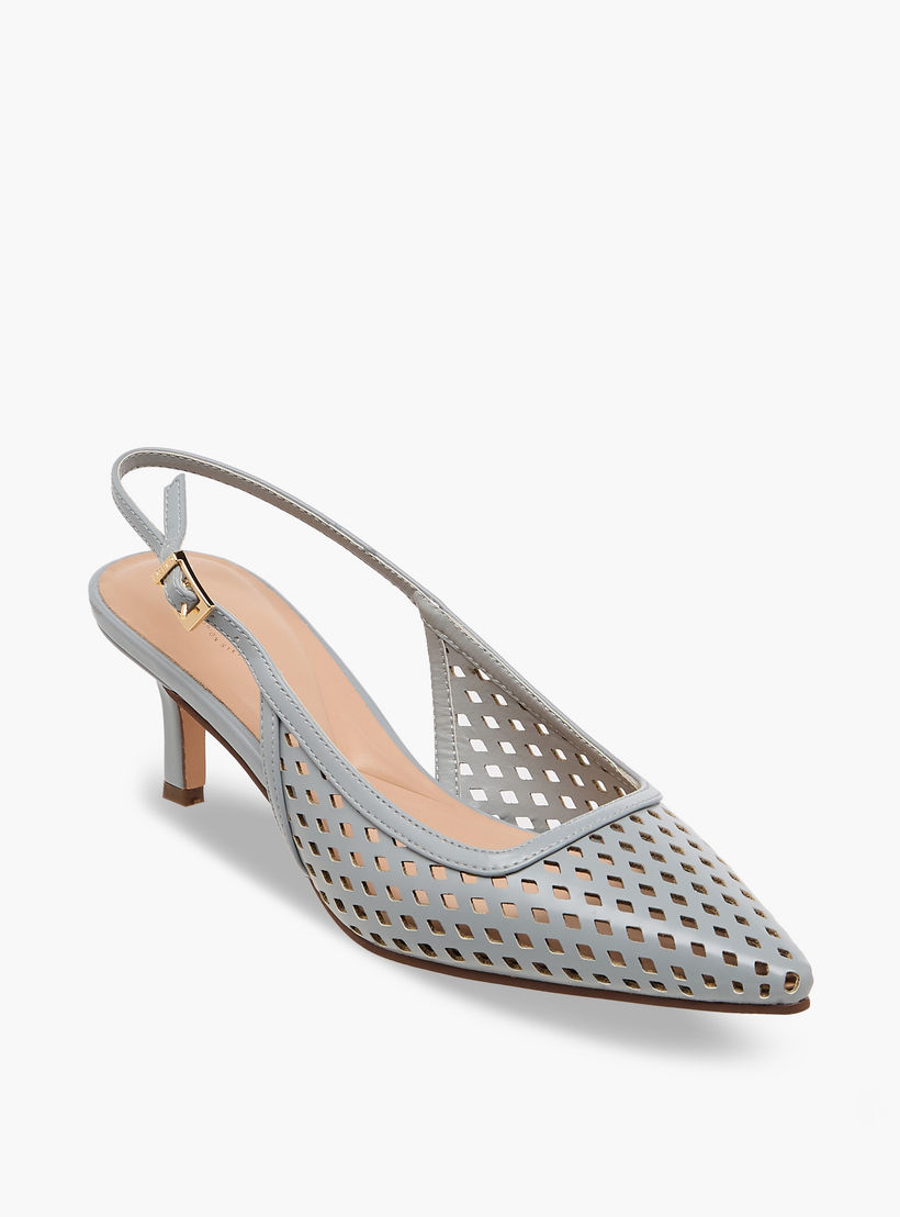 Celeste Women Laser Cut Detail Kitten Heel Slingback Shoes-women-shoes-heels-image-2