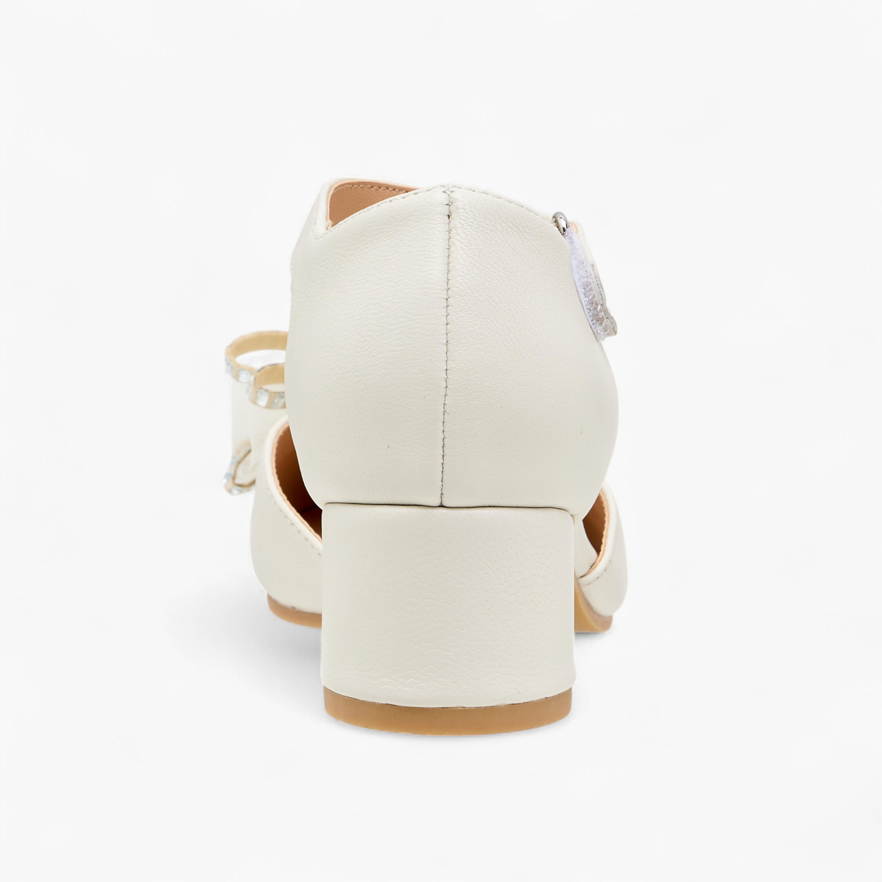 Pablosky Girls' Bow Embellished Sandals with Hook and Loop Closure-girls-shoes-sandals-image-5