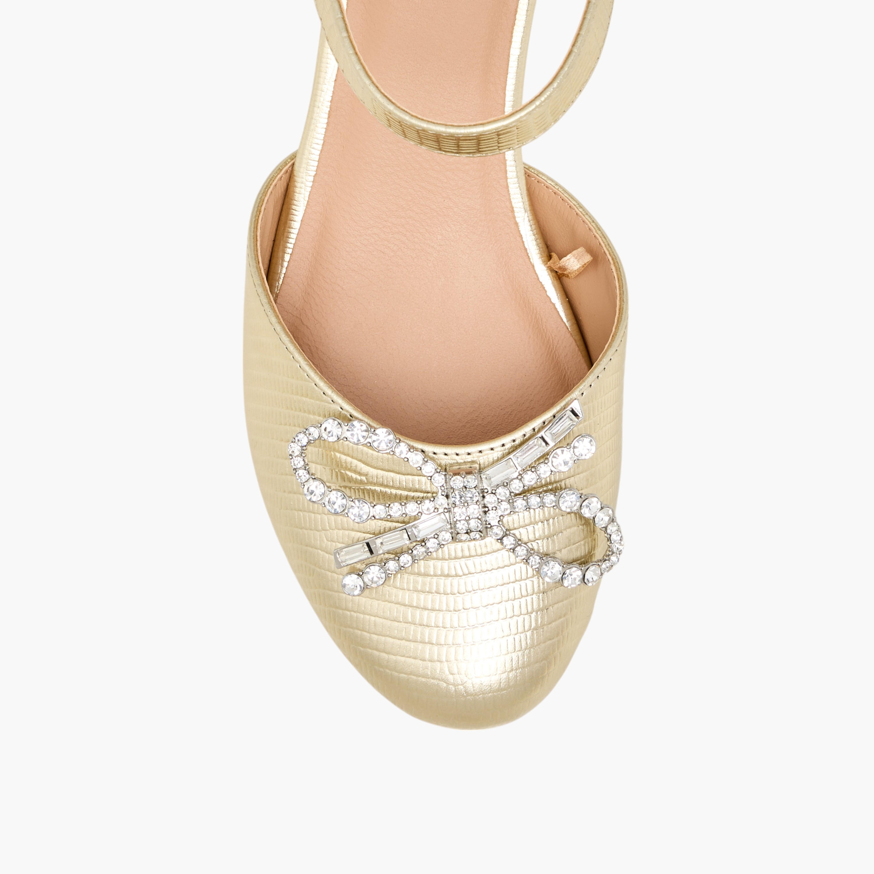 Pablosky Girls' Bow Embellished Block Heeled Sandals with Hook and Loop Closure-girls-shoes-sandals-image-4