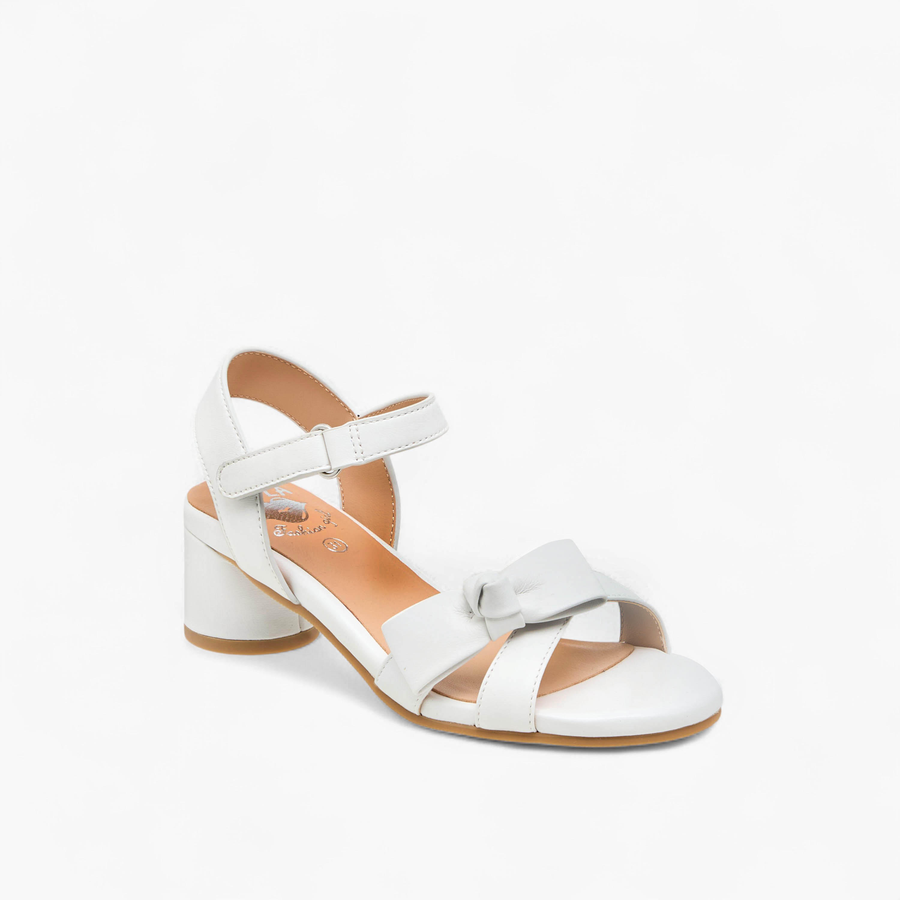 صندل بفيونكة وكعب سميك وشريط إغلاق لاصق للبنات من بابلوسكي-girls-shoes-sandals-image-2