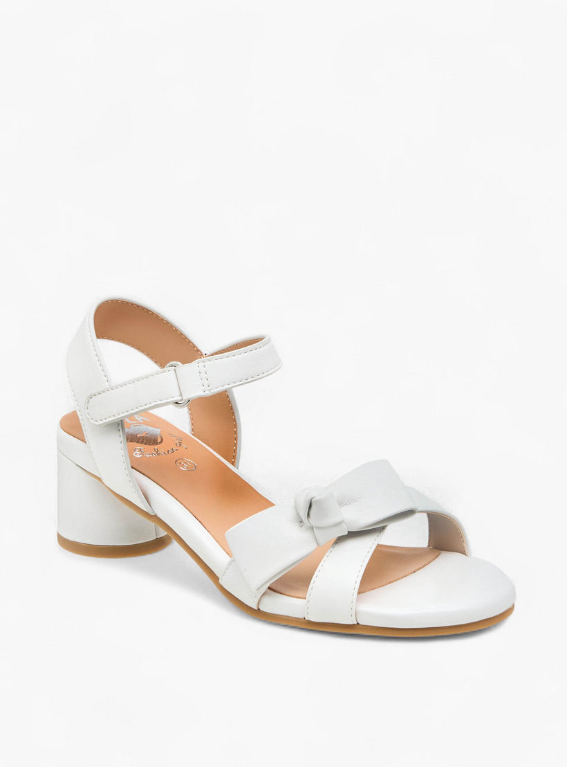 صندل بفيونكة وكعب سميك وشريط إغلاق لاصق للبنات من بابلوسكي-girls-shoes-sandals-image-2