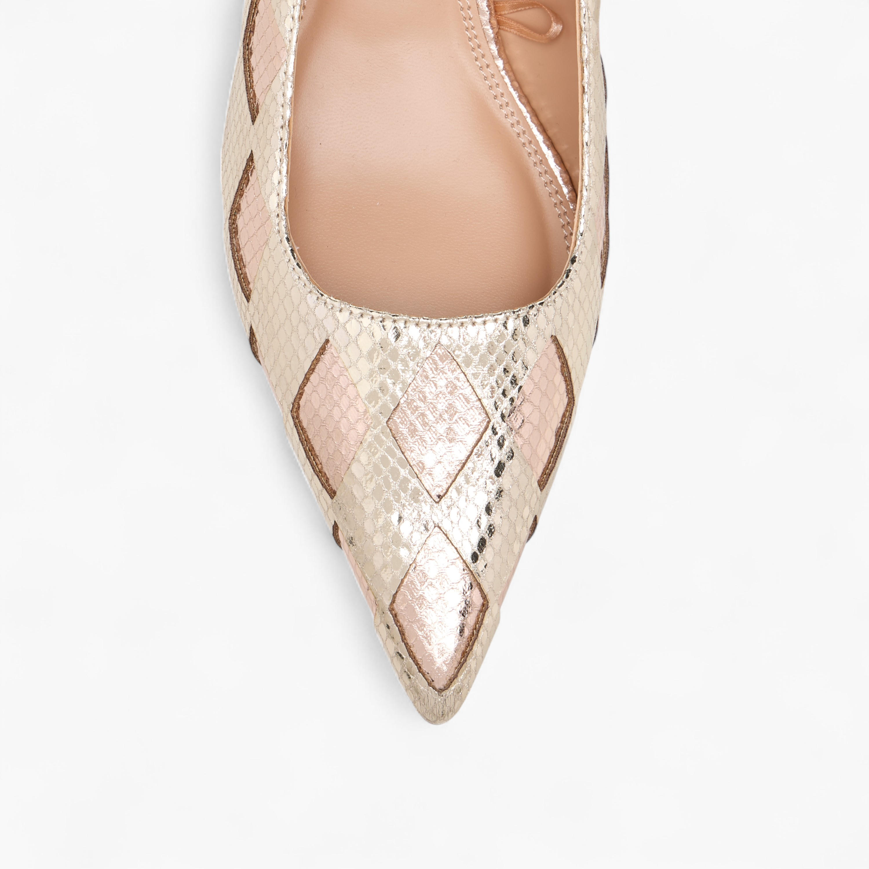 Elle Women's Textured Pointed Toe Pumps with Kitten Heels-women-shoes-heels-image-4
