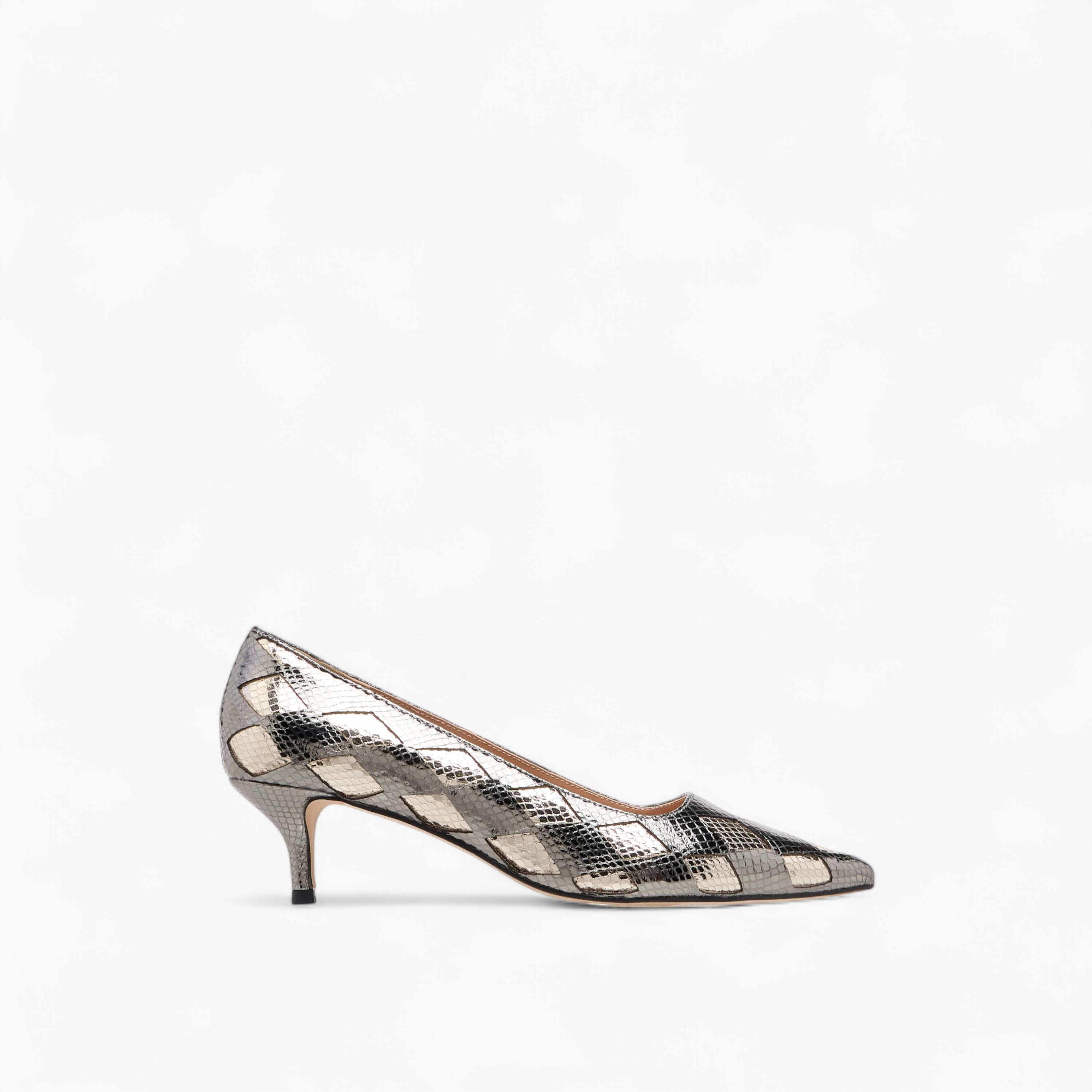 Elle Women's Textured Pointed Toe Pumps with Kitten Heels-women-shoes-heels-image-3