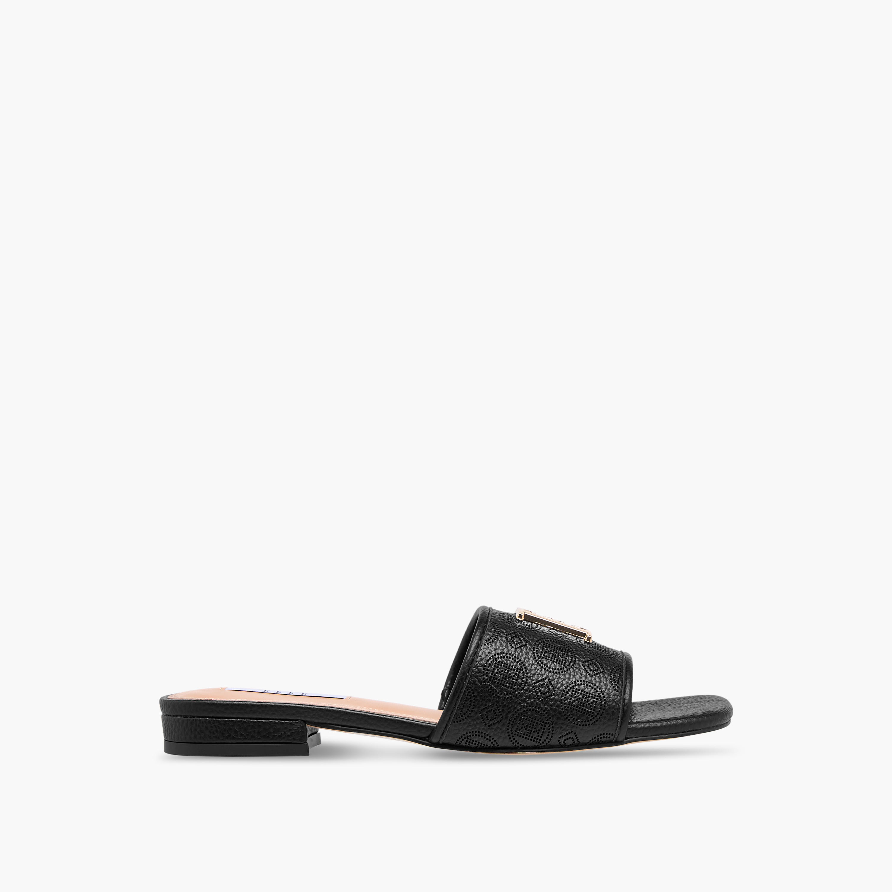 Elle Women's Laser Cut Detail Slip-On Flat Sandals-women-shoes-flats-sandals-image-3