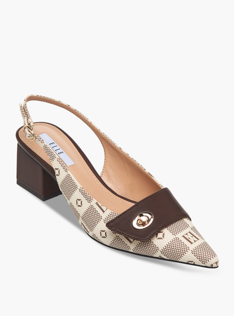 حذاء سهل الارتداء بطبعات دامييه مونوجرام وكعب سميك للنساء من إيل-women-shoes-sandals-heeled-image-3