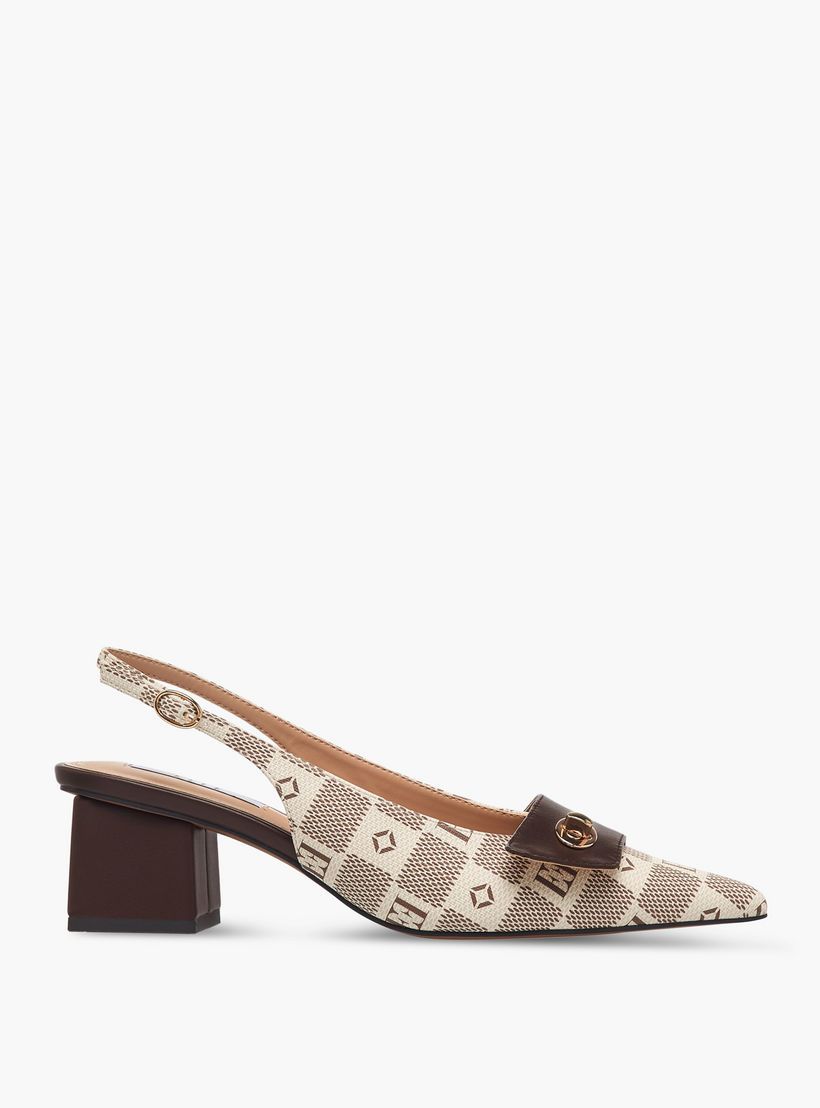 حذاء سهل الارتداء بطبعات دامييه مونوجرام وكعب سميك للنساء من إيل-women-shoes-sandals-heeled-image-4