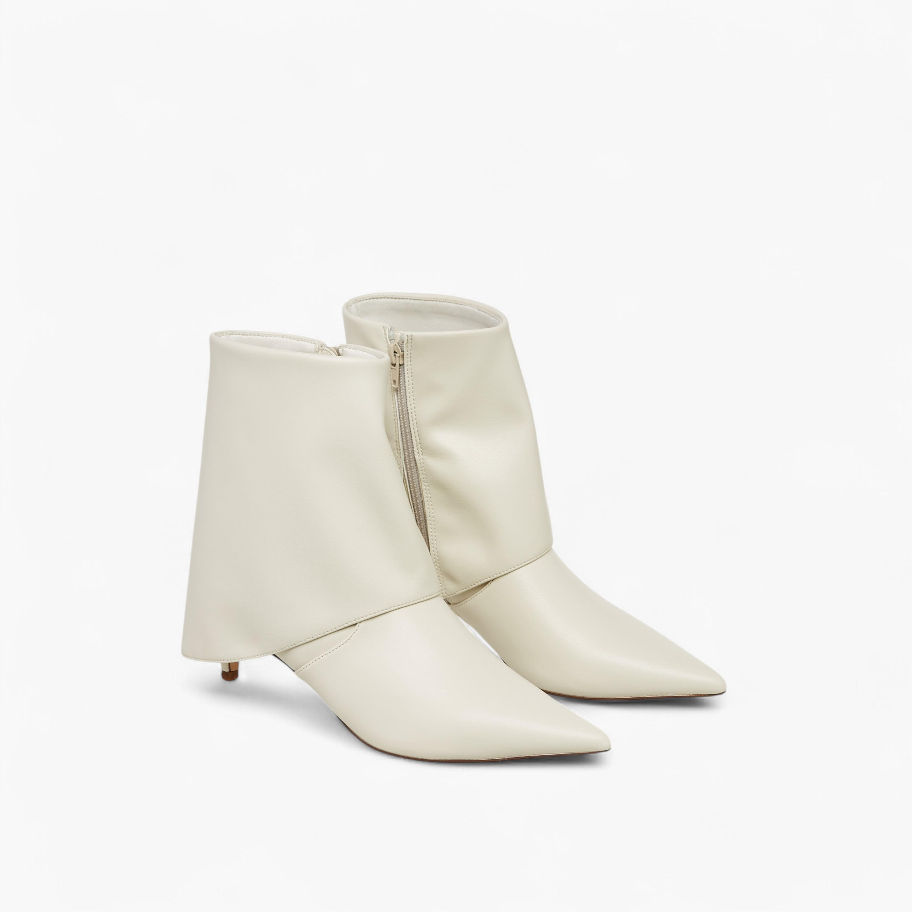 Celeste Women's Solid Ankle Boots with Zip Closure and Kitten Heels-women-shoes-boots-image-1