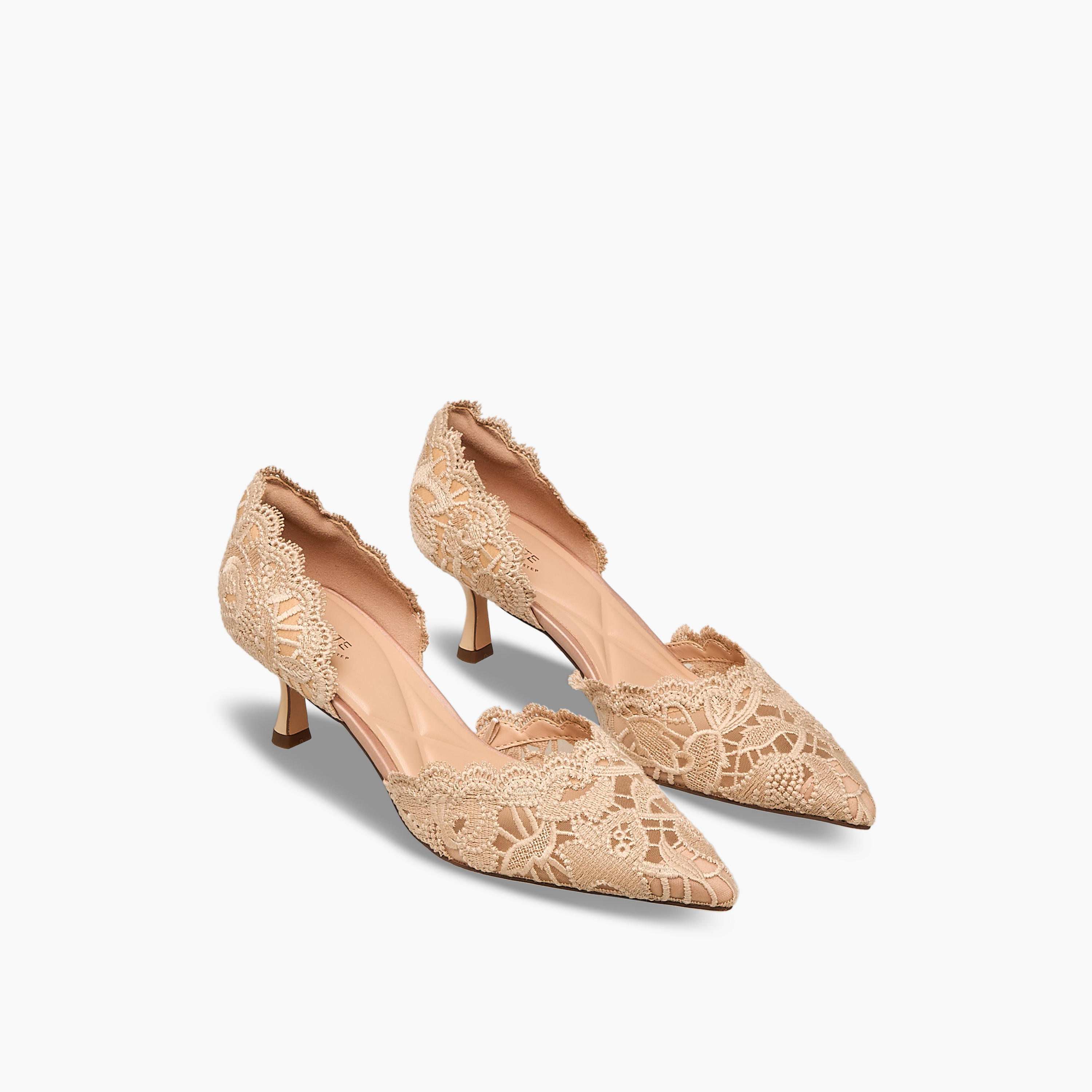 Celeste Women Lace Detail Kitten Heel Shoes-women-shoes-heels-image-1