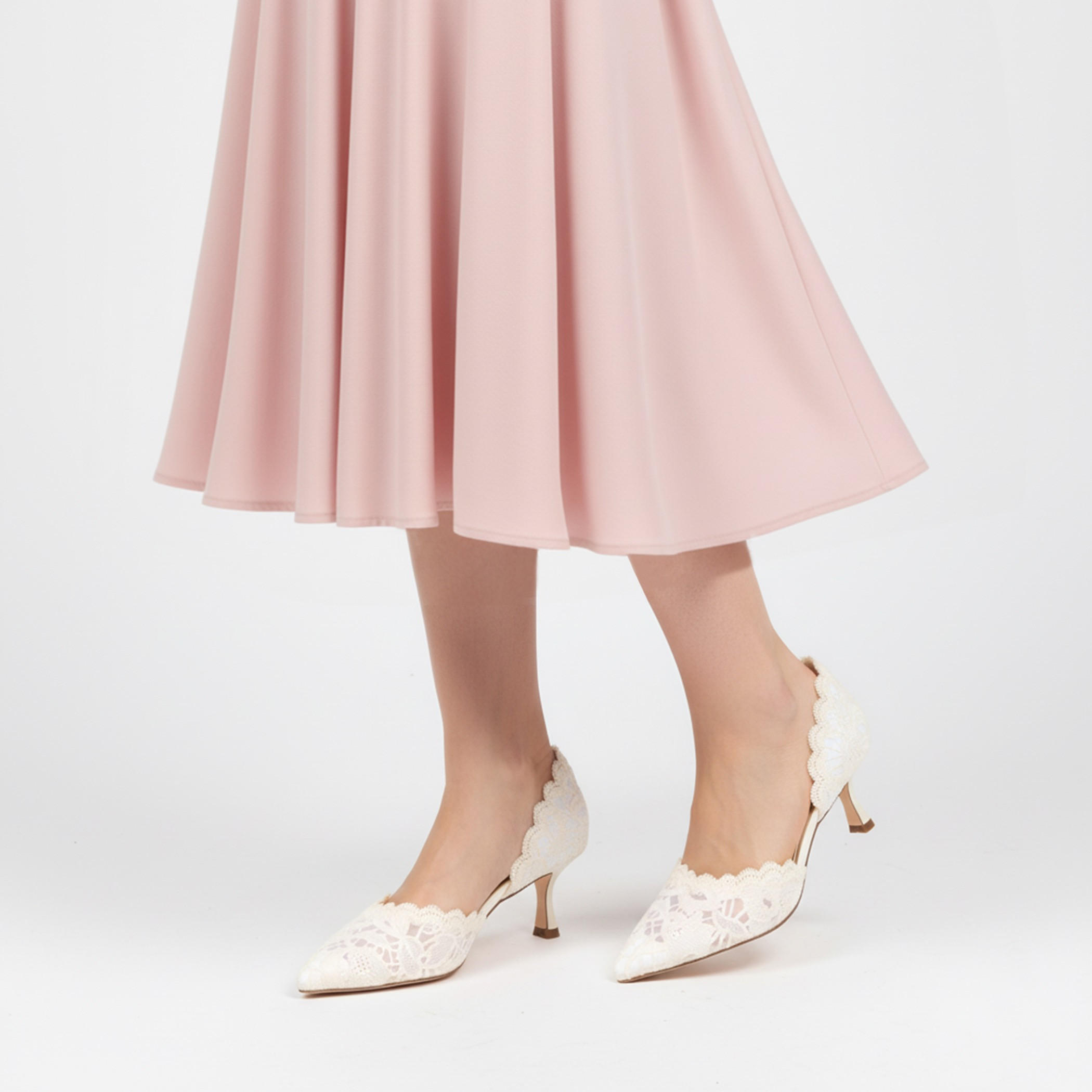 Celeste Women Lace Detail Kitten Heel Shoes-women-shoes-heels-image-2