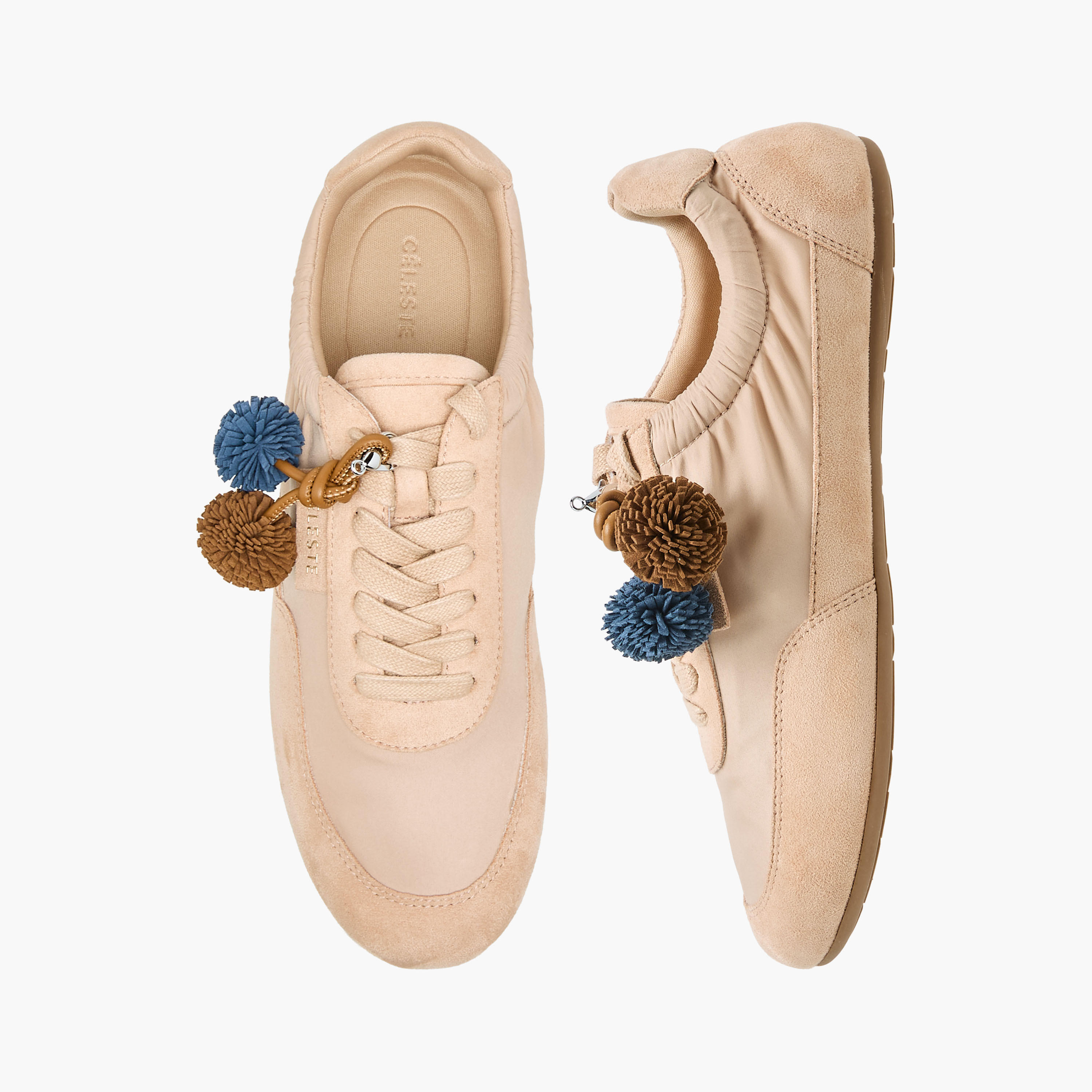Celeste Women Pom-Pom Detail Ankle Sneakers-women-shoes-sneakers-image-1