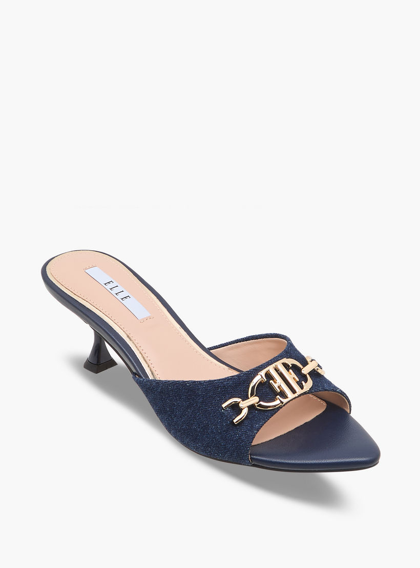 Elle Women Metal Accent Flared Heel Sandals-women-shoes-sandals-heeled-image-2