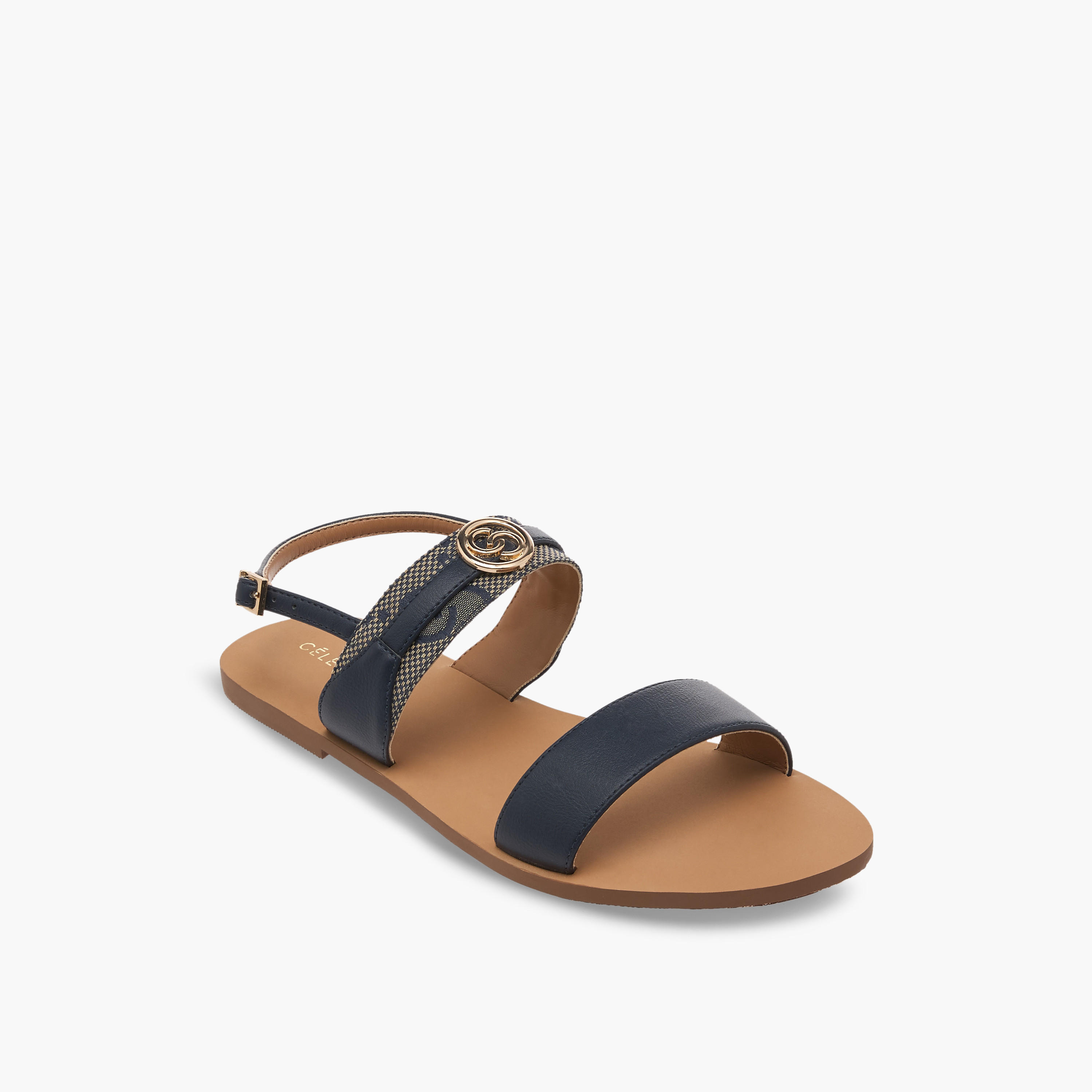 Celeste Women Printed Buckle Closure Sandals-women-shoes-flats-sandals-image-2