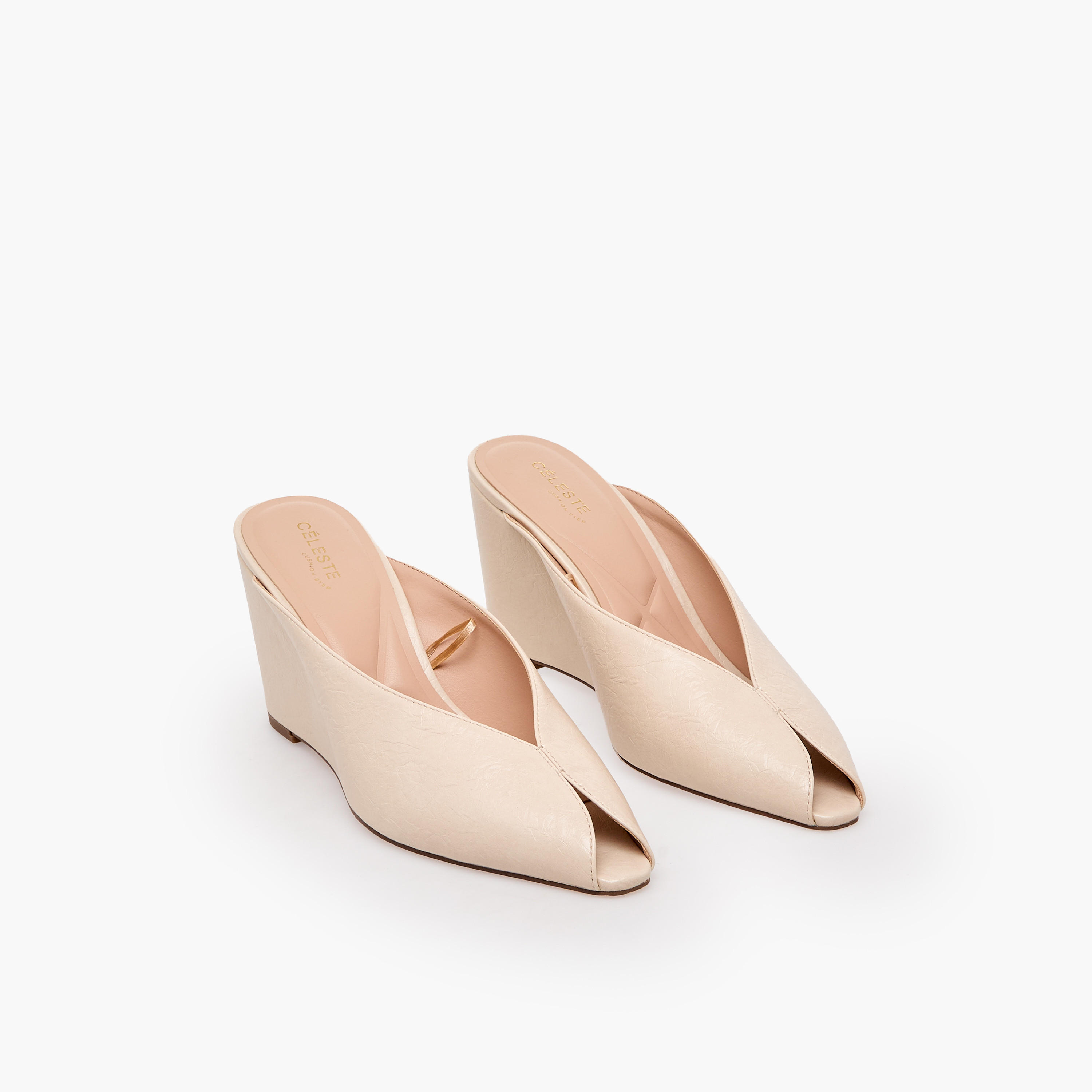 Celeste Women Crinkle Textured Wedge Heel Shoes-women-shoes-heels-image-1